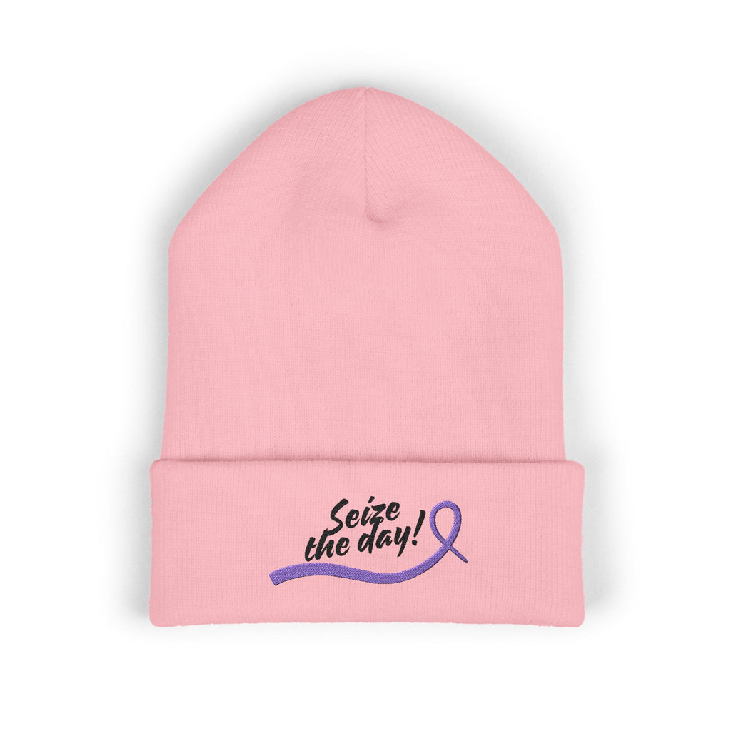 Embroidered Seize the Day Beanie
