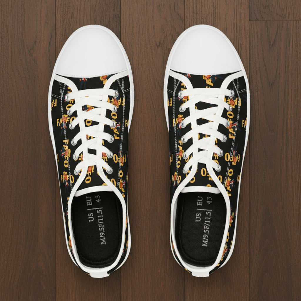 Brazen Political Parody Men's Low Top Sneakers