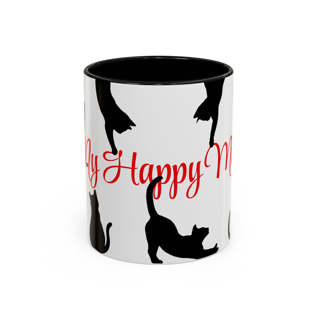 Silhouette Cat Lovers Accent Mug