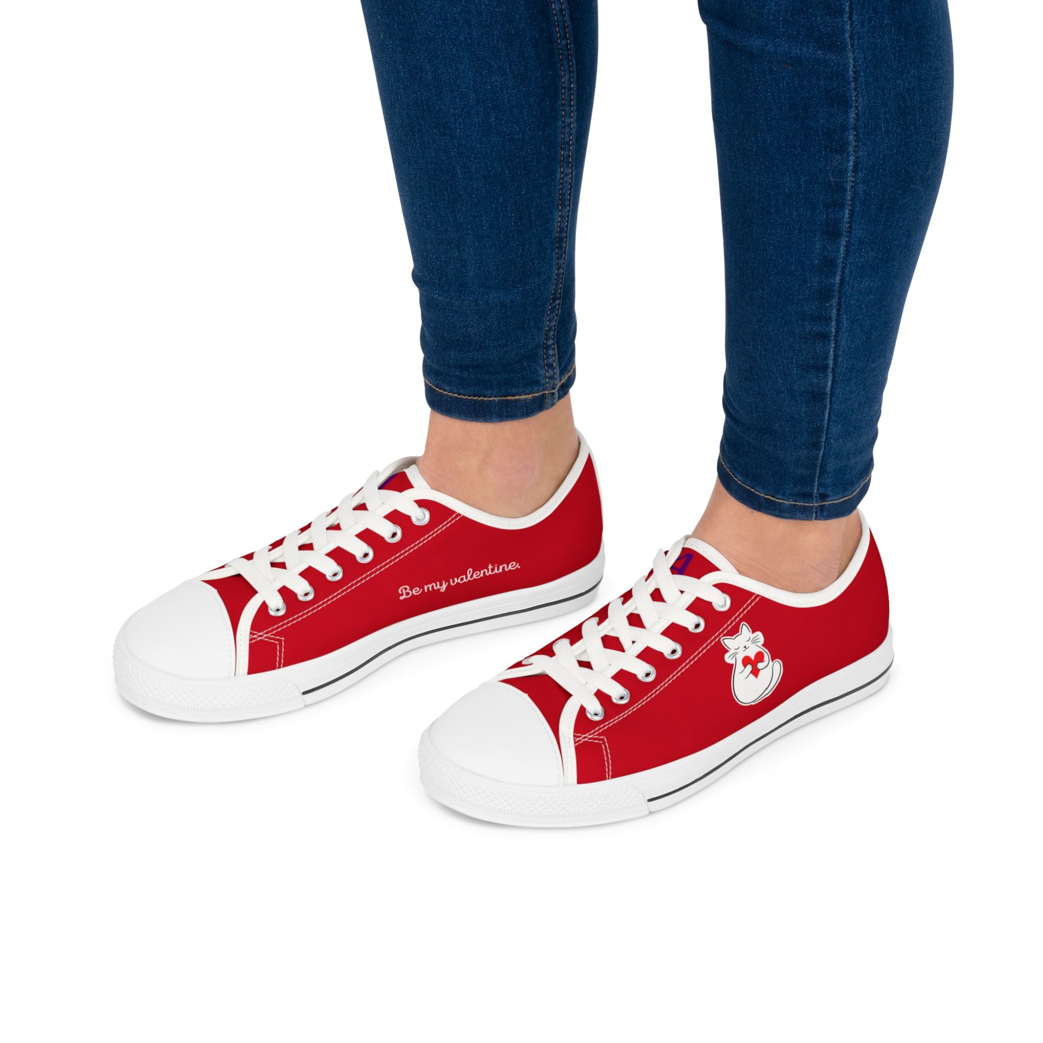 Women’s Valentine Cat Low-Top Sneakers | EpilepticAL