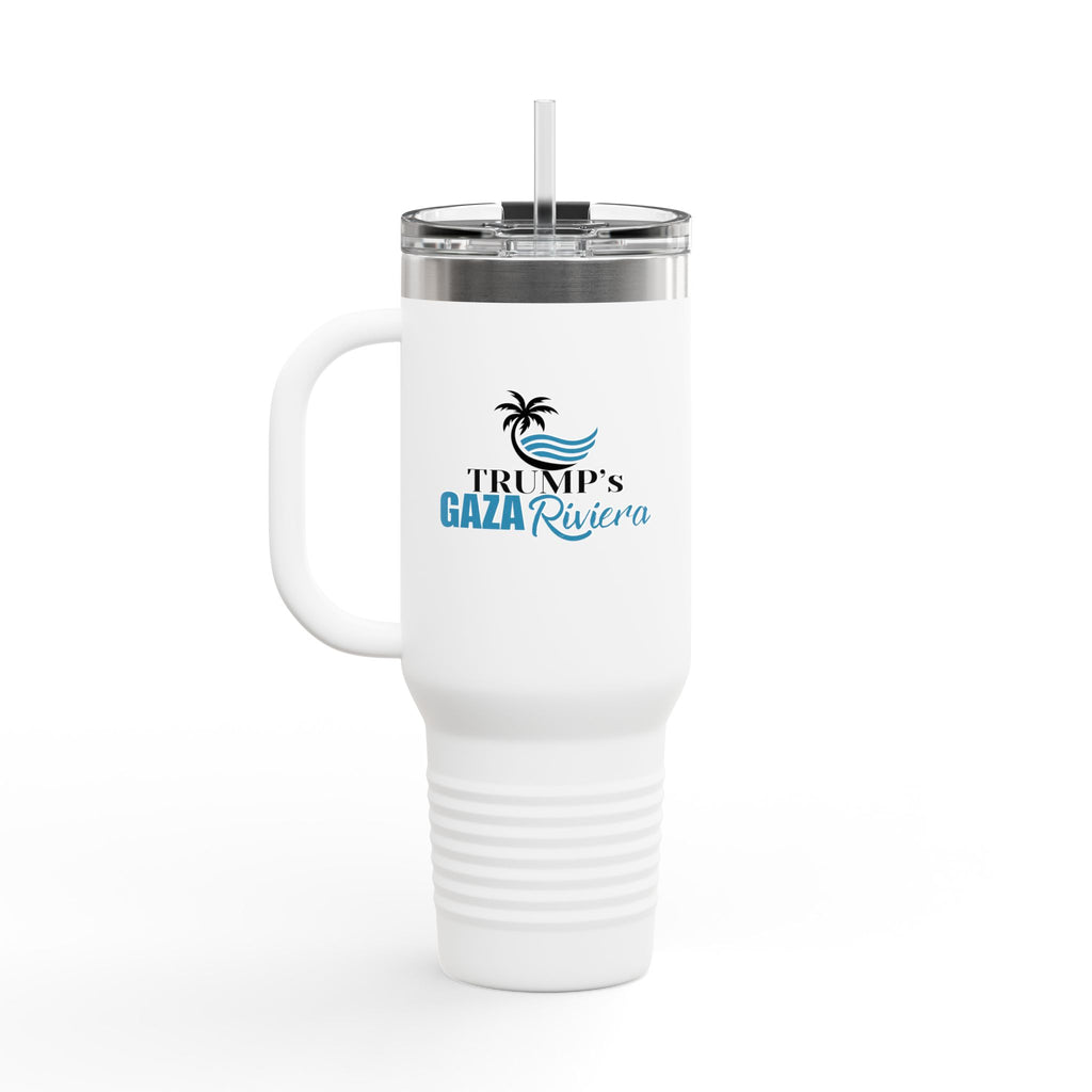 40oz Trump's Gaza Riviera Tumbler with Straw