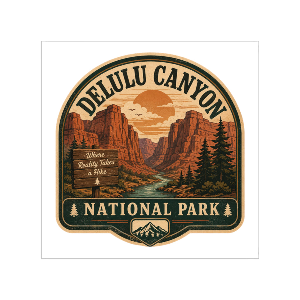 Delulu Canyon National Park Outdoor Sticker | Transparent Weatherproof Vinyl Decal