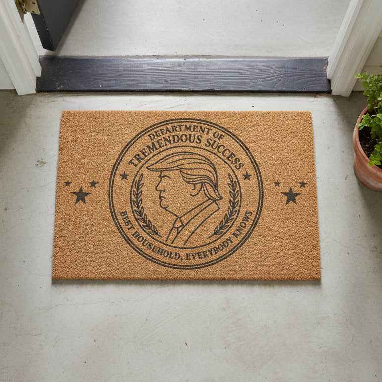 Department of Tremendous Success Doormat – Best Household, Everybody Knows – Faux Seal Welcome Mat