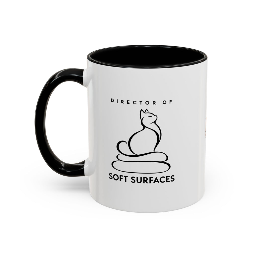 Director of Soft Surfaces Cat Mug | Funny Cat Lover Coffee Cup (11oz/15oz)