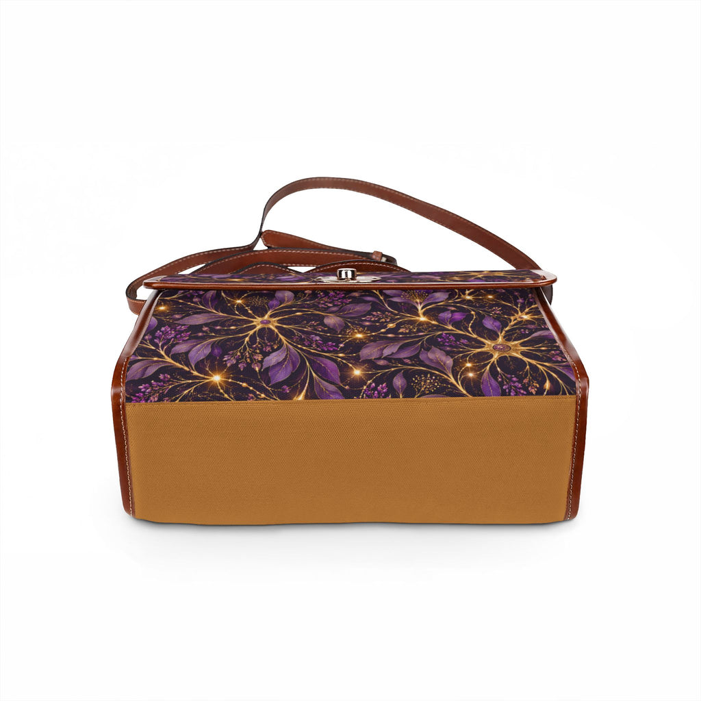 Beautifully Miswired Neuron Floral Satchel Bag | Epilepsy Awareness Handbag
