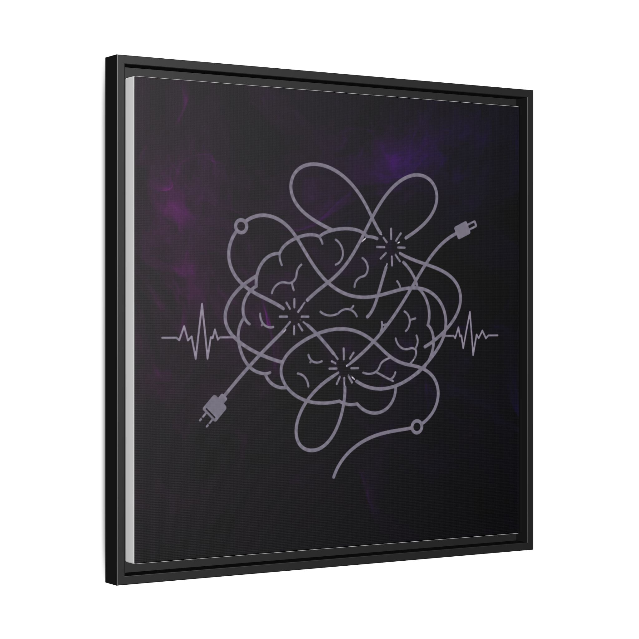 Tangled Brain Epilepsy Awareness Framed Canvas Print