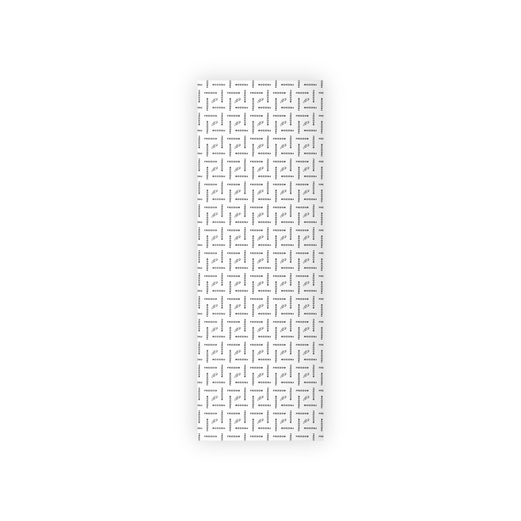 White Freedom-Themed Gift Wrapping Paper Roll, Statement Gift Wrap