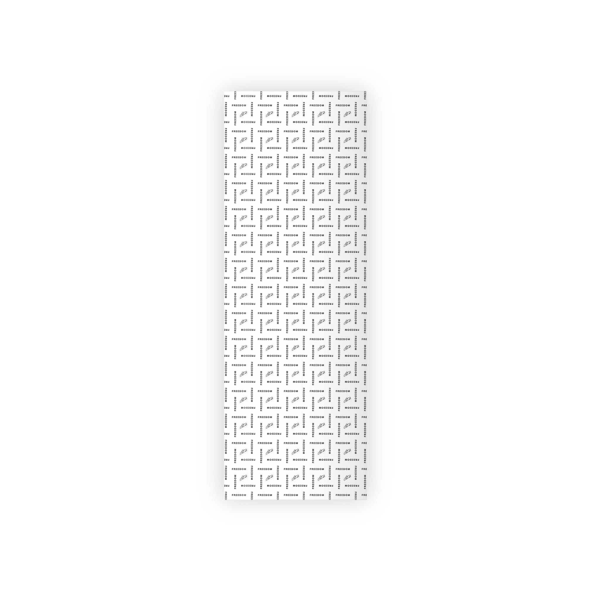 White Freedom-Themed Gift Wrapping Paper Roll, Statement Gift Wrap