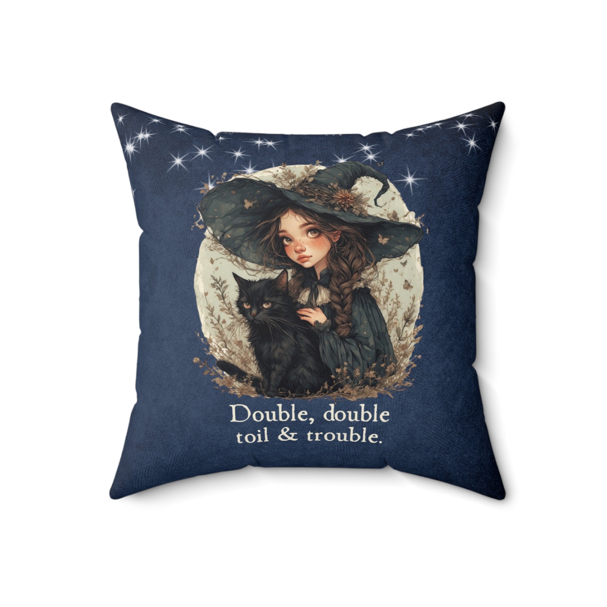 Double Double Toil & Trouble Decorative Pillow, Home Decor