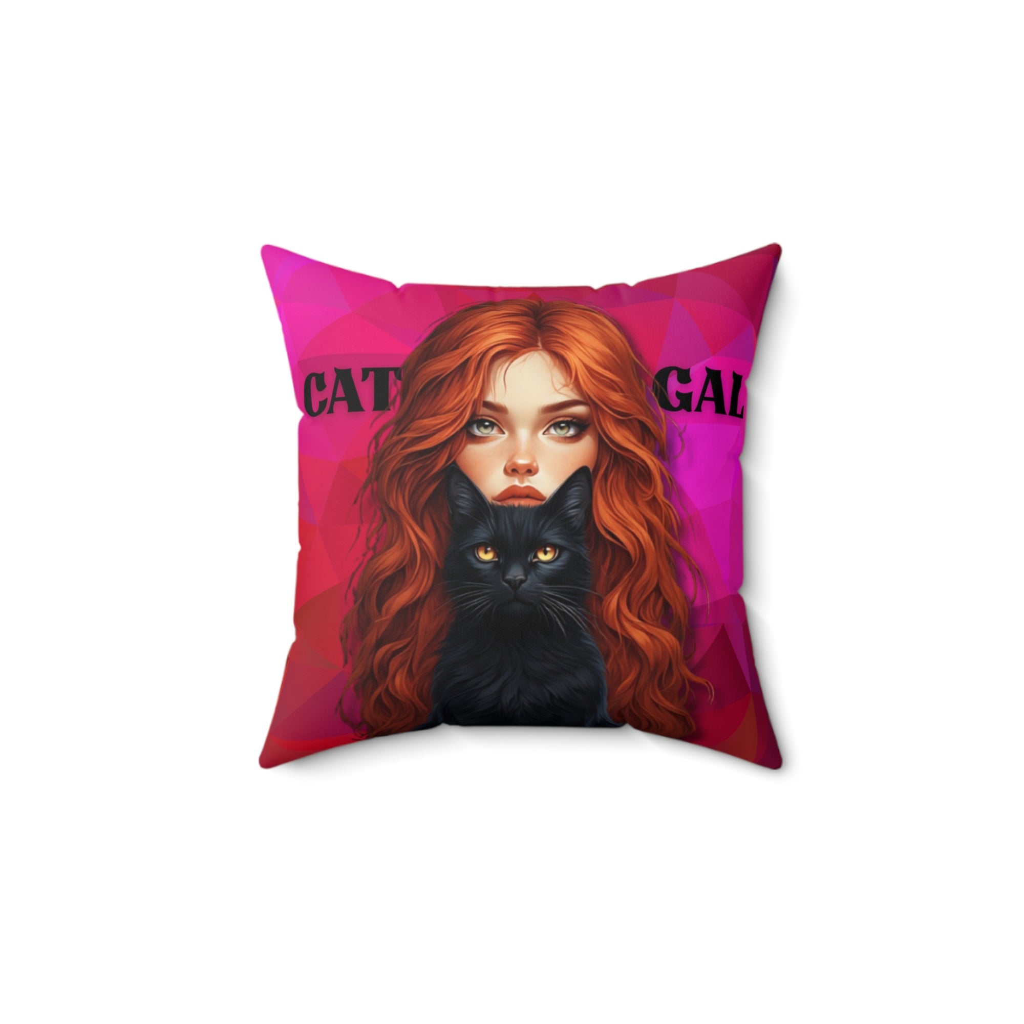 Cat Gal Decorative Pillow, Home Decor