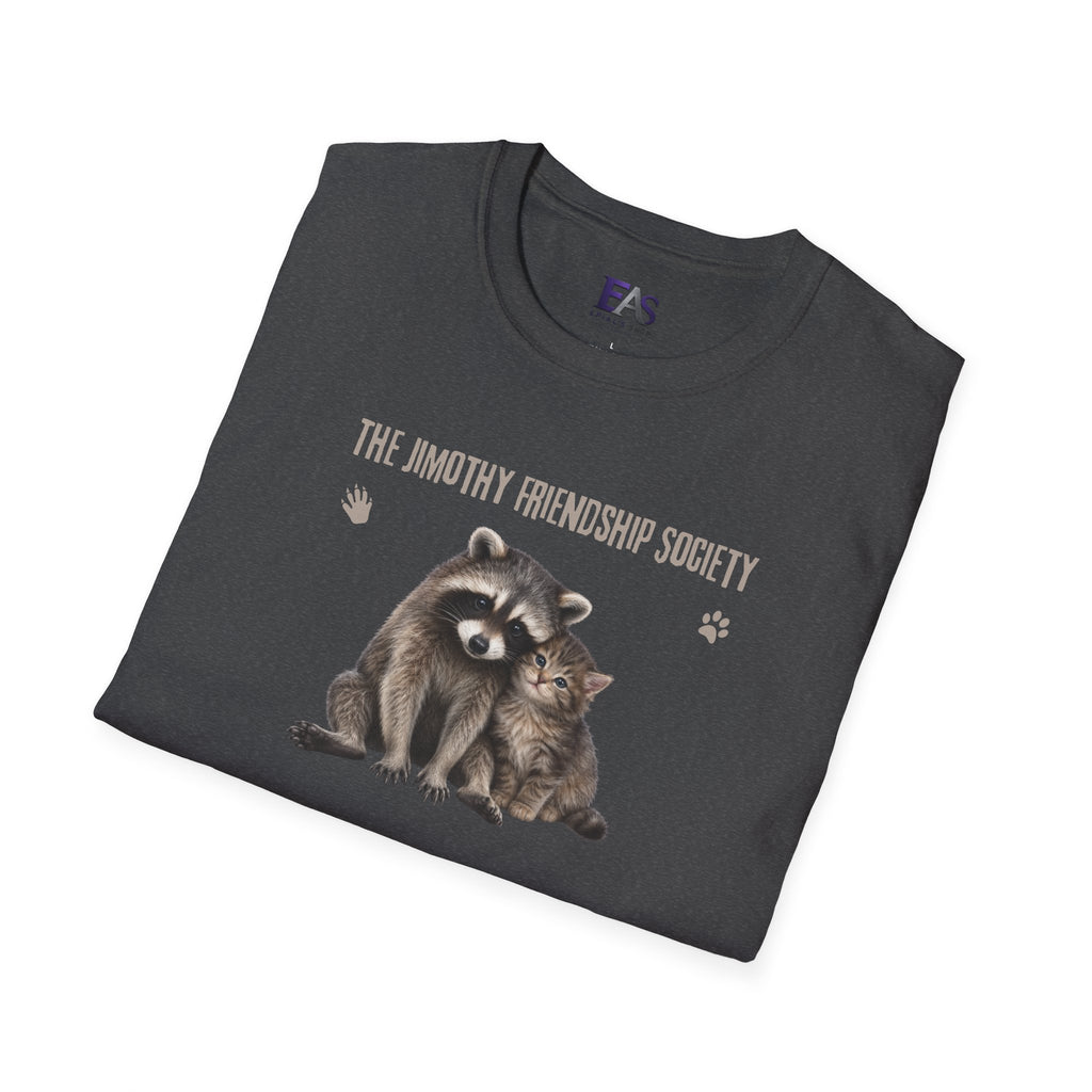 The Jimothy Friendship Society T-Shirt | Raccoon and Kitten Tee