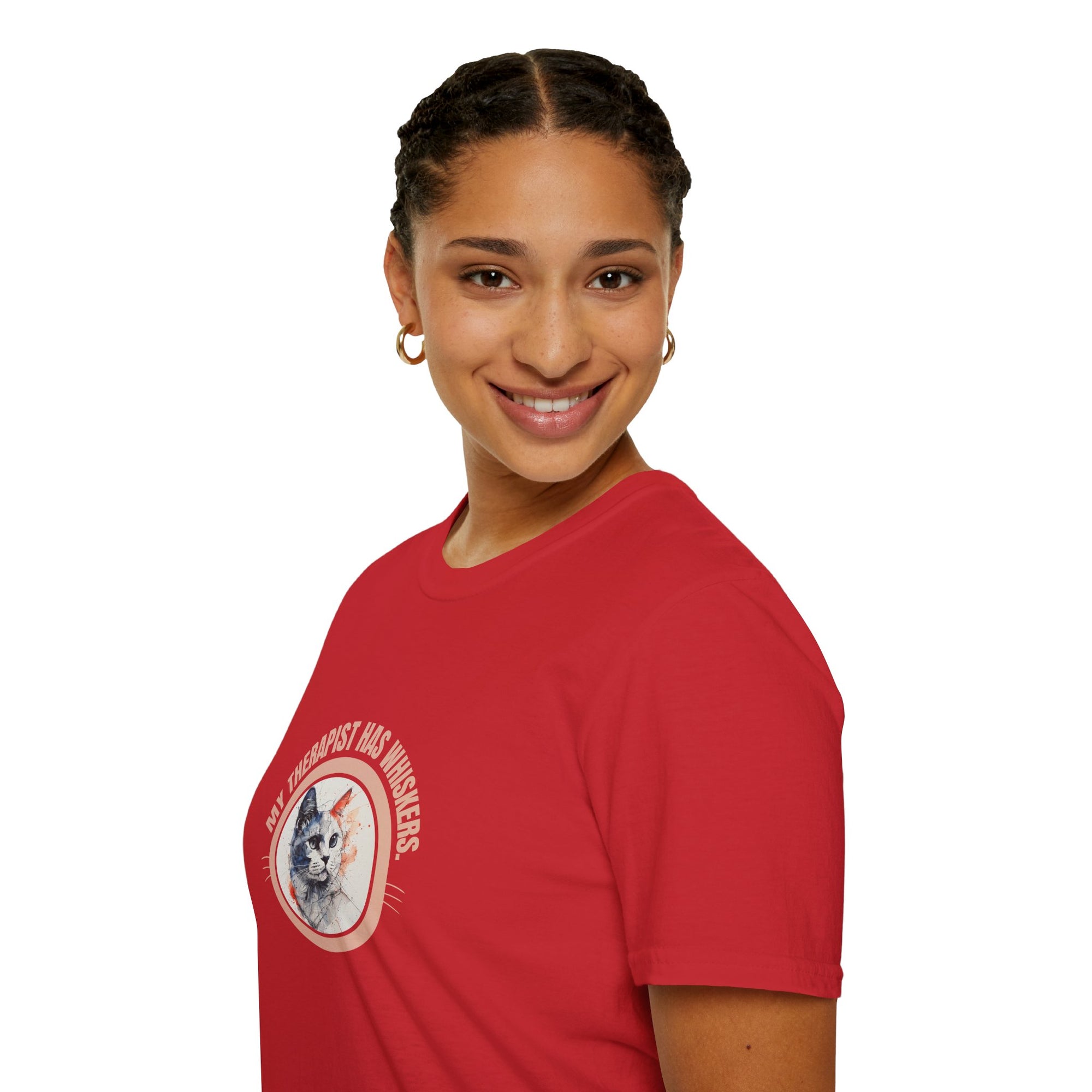 Whimsical Cat Therapy T-Shirt | Cute Pet Lover Tee