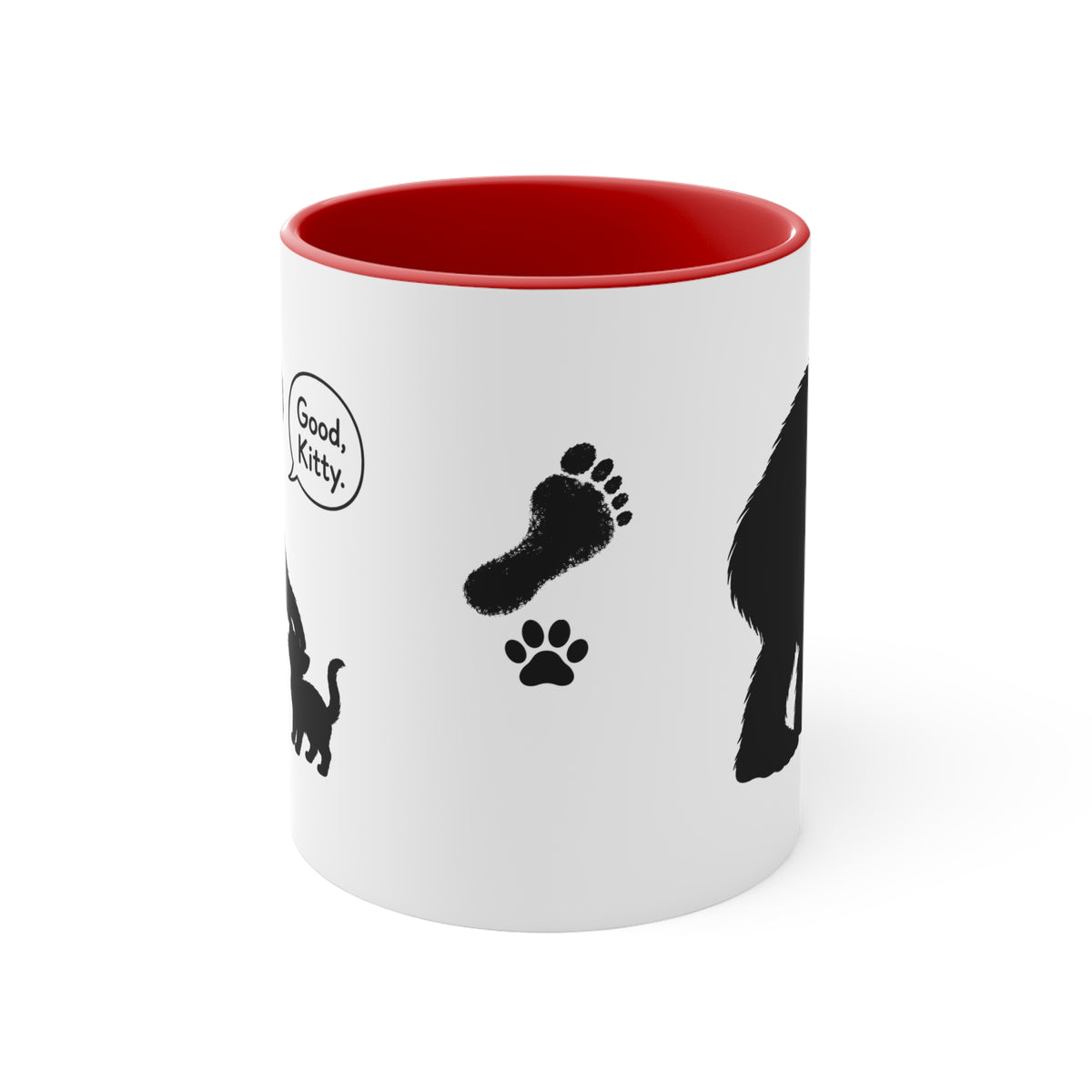 Sasquatch & Cat “Good, Kitty” Accent Mug