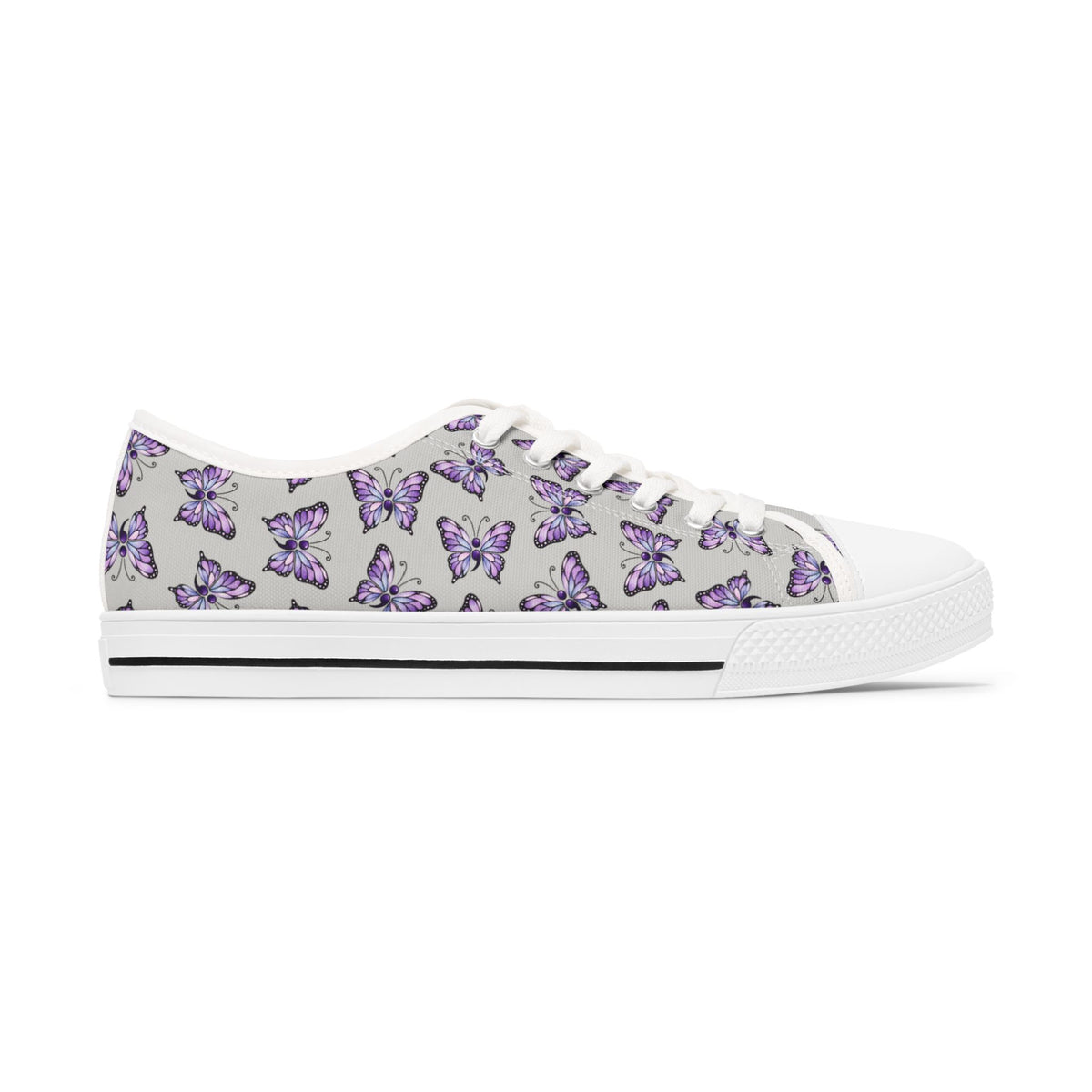 Semicolon Butterfly Women’s Canvas Shoes | Subtle Suicide Awareness Sneakers