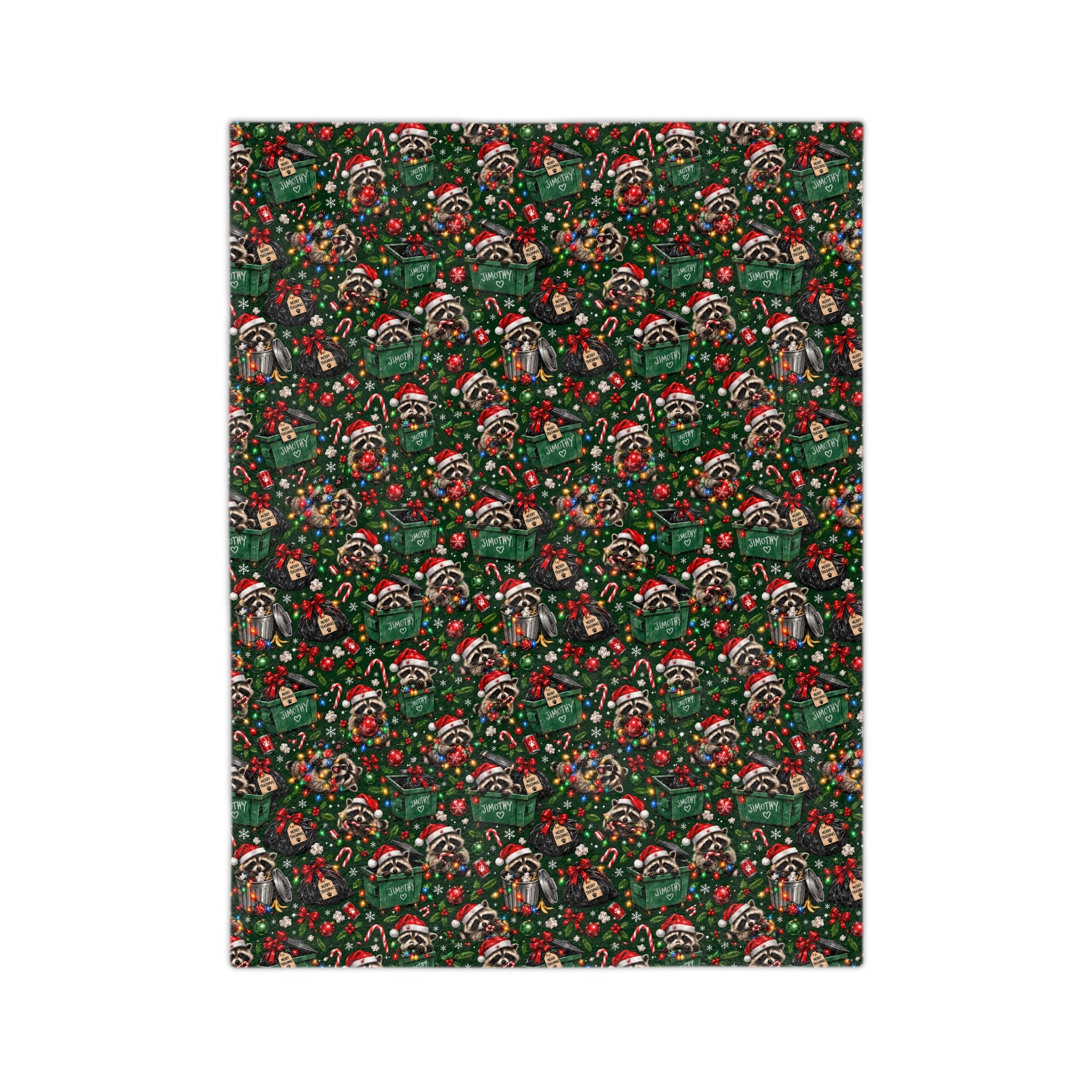Jimothy’s Merry Trashmas Velveteen Plush Blanket