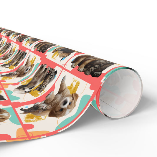 Colorful Puppy & Kitty Wrapping Papers
