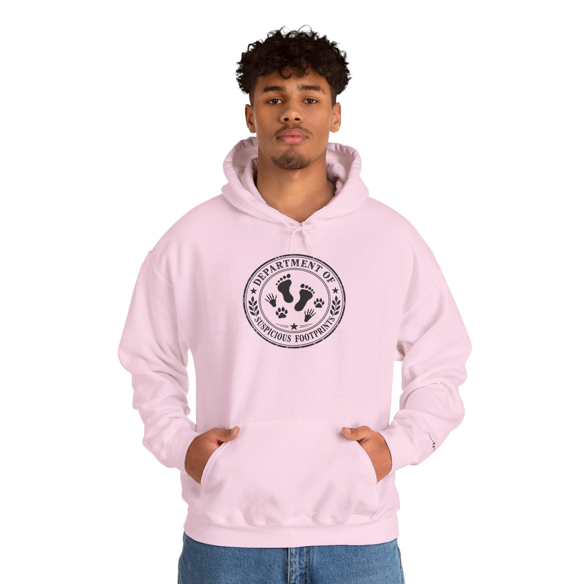 Department of Suspicious Footprints Hoodie | Bigfoot, Raccoon & Cat Cryptid Sweatshirt