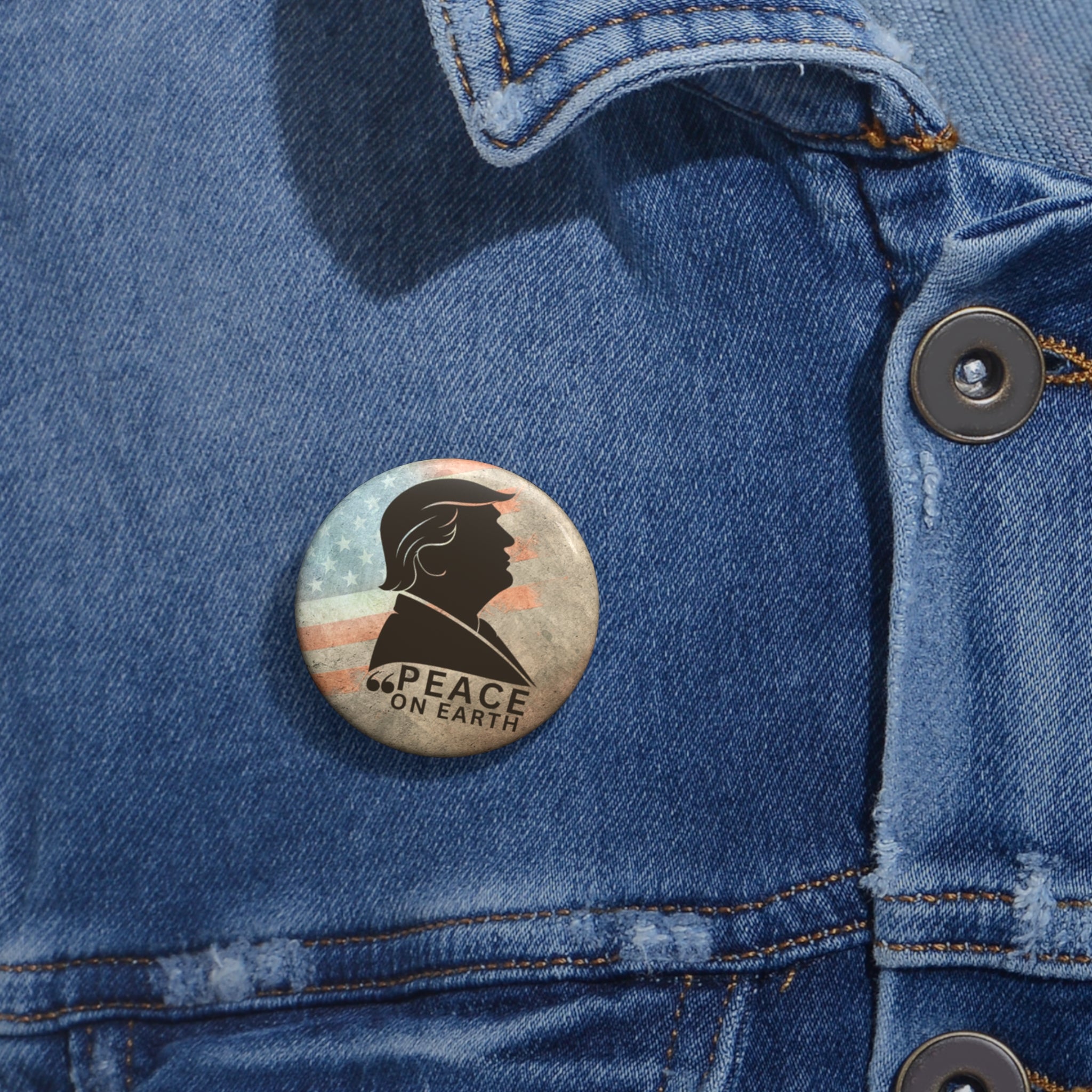 Peace on Earth Political Parody Pinback Button – Vintage Satirical Statement