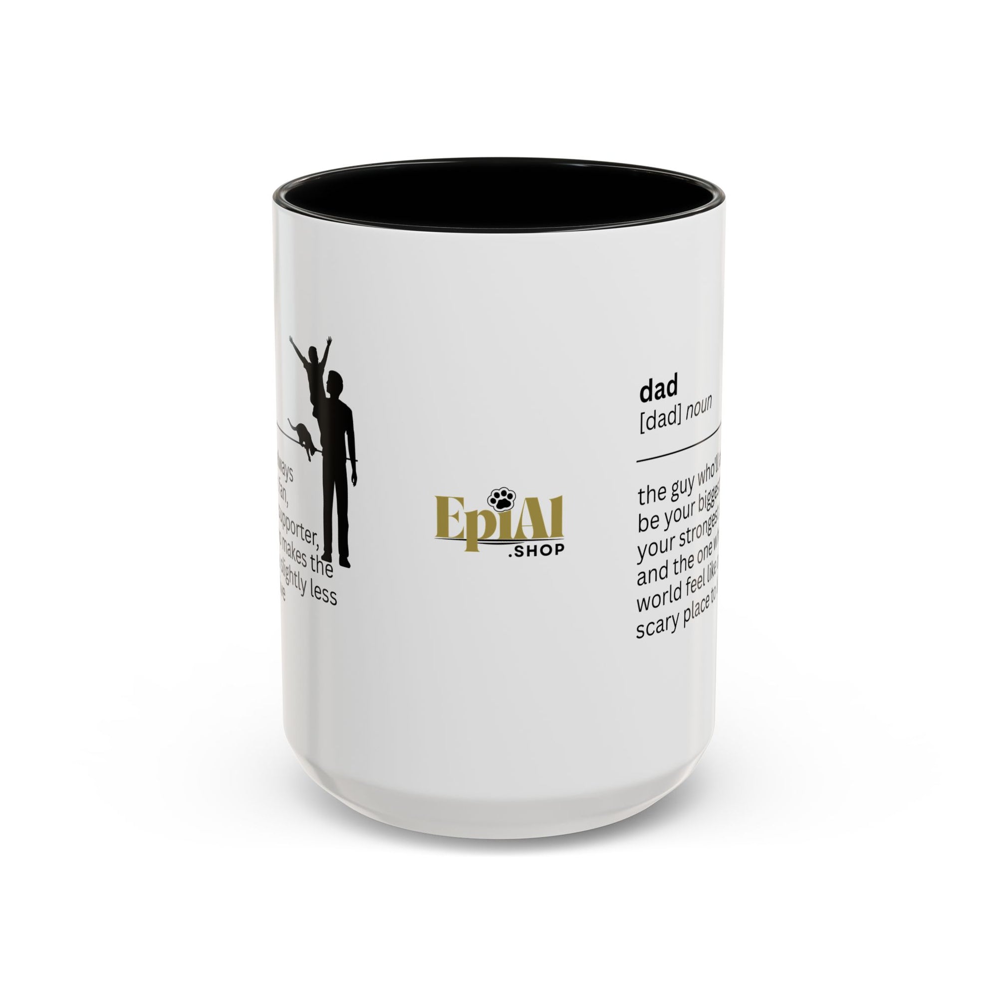 Dad Biggest Fan Accent Coffee Mug - Perfect Gift for Dads