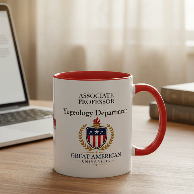 Associate Professor – Yugeology Department Coffee Mug | Political Parody
