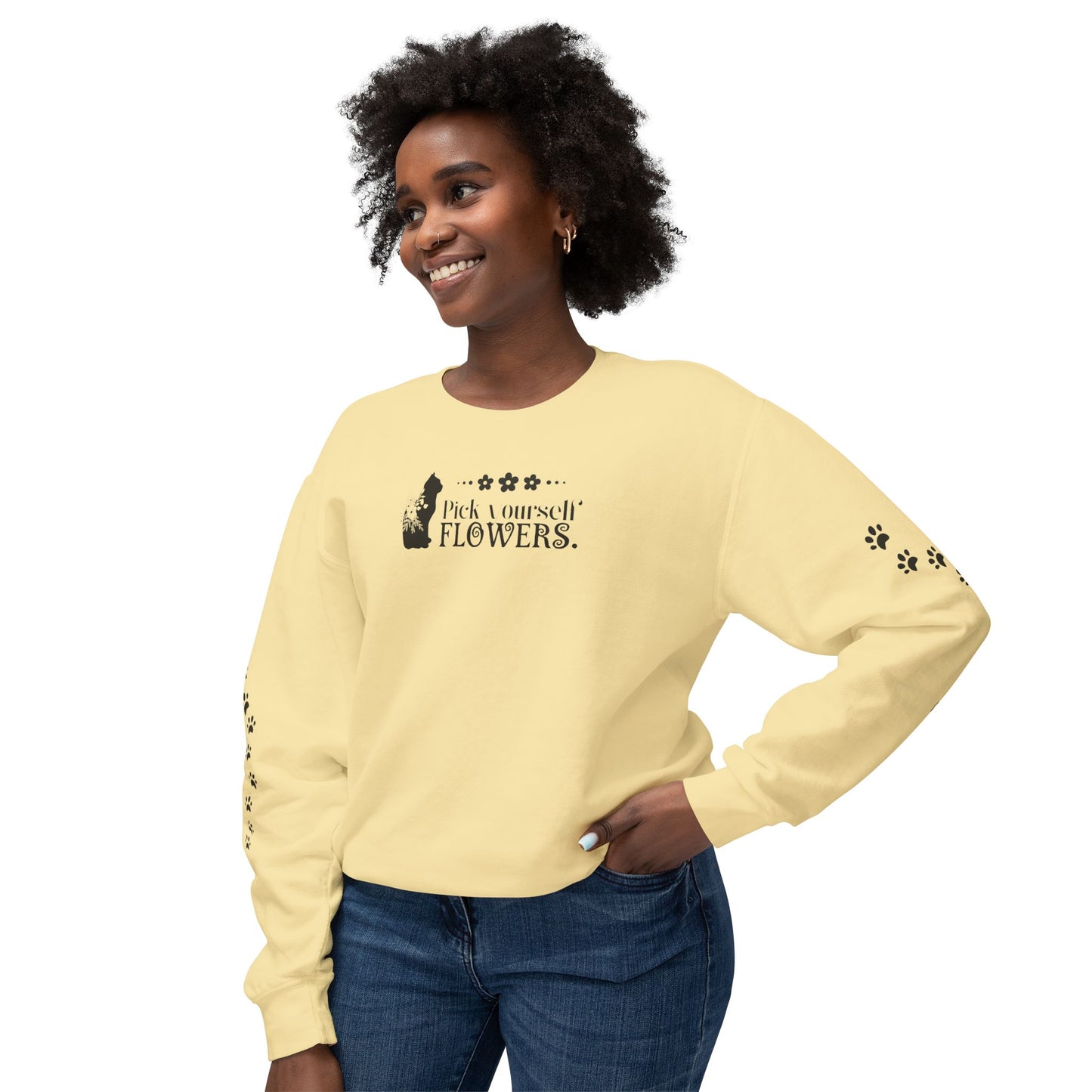 Flowers Unisex Lightweight Crewneck Sweatshirt - Sweatshirt - Epileptic Al’s Shop