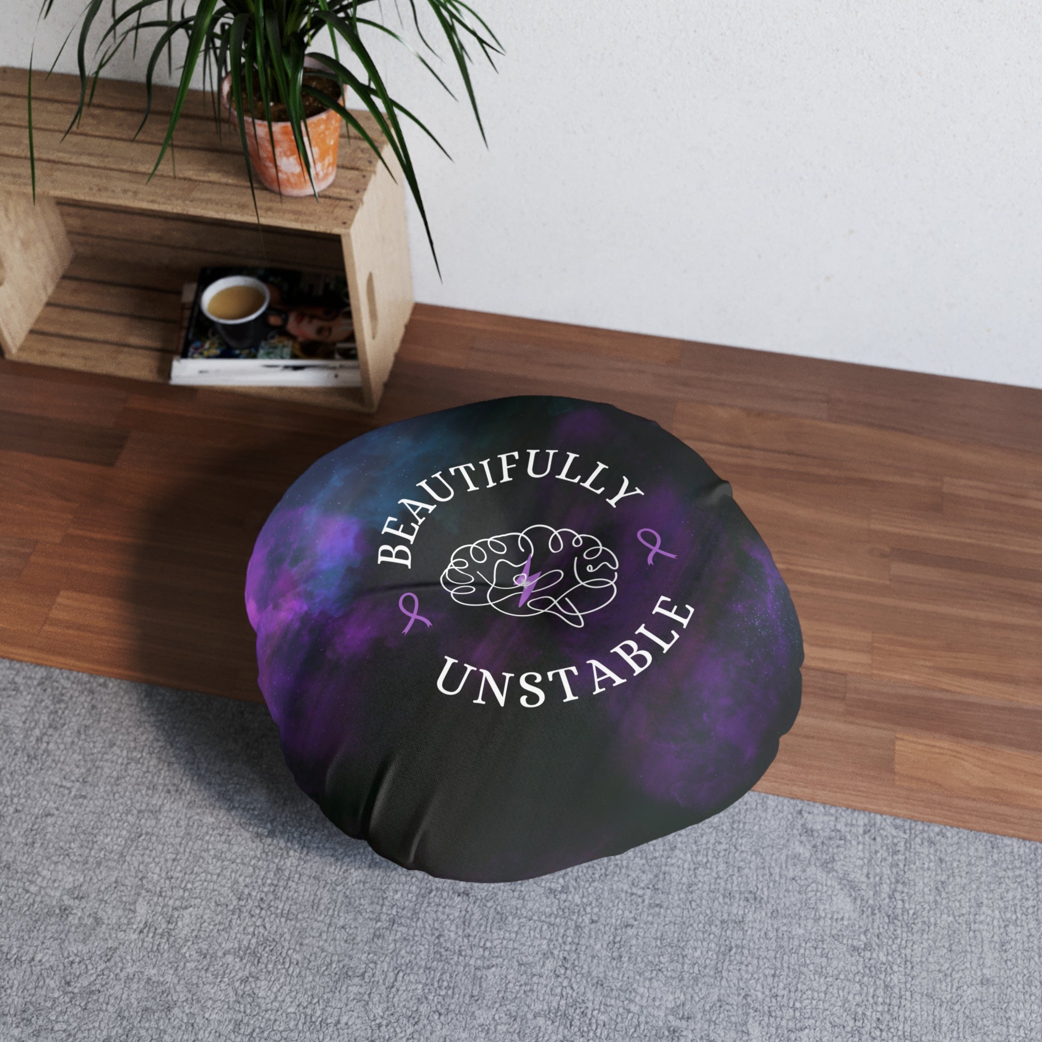 Beautifully Unstable Purple Awareness Floor Pillow – Neuro Awareness Meditation Cushion