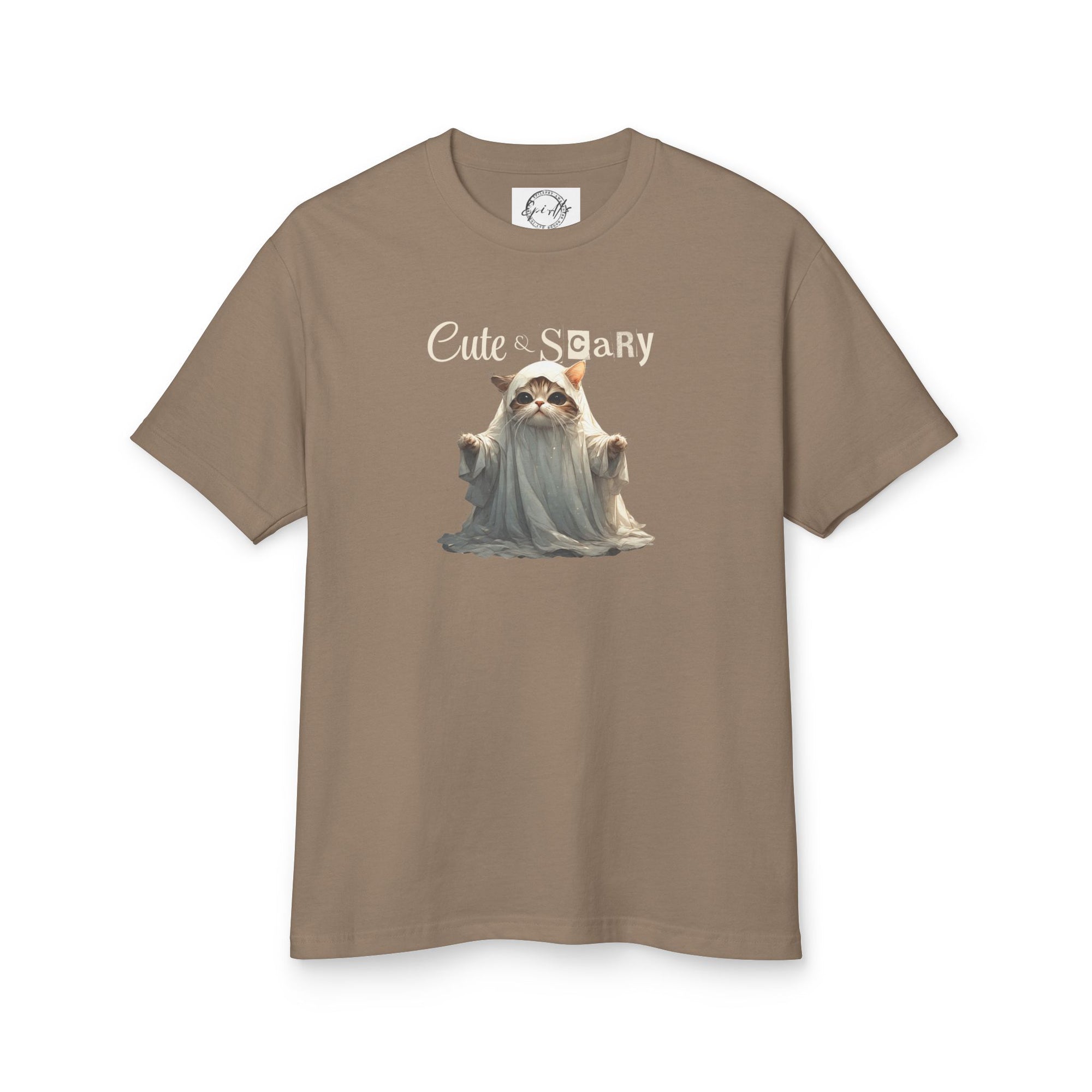 Cute & Scary Ghost Kitty Unisex Tee, Halloween Shirt