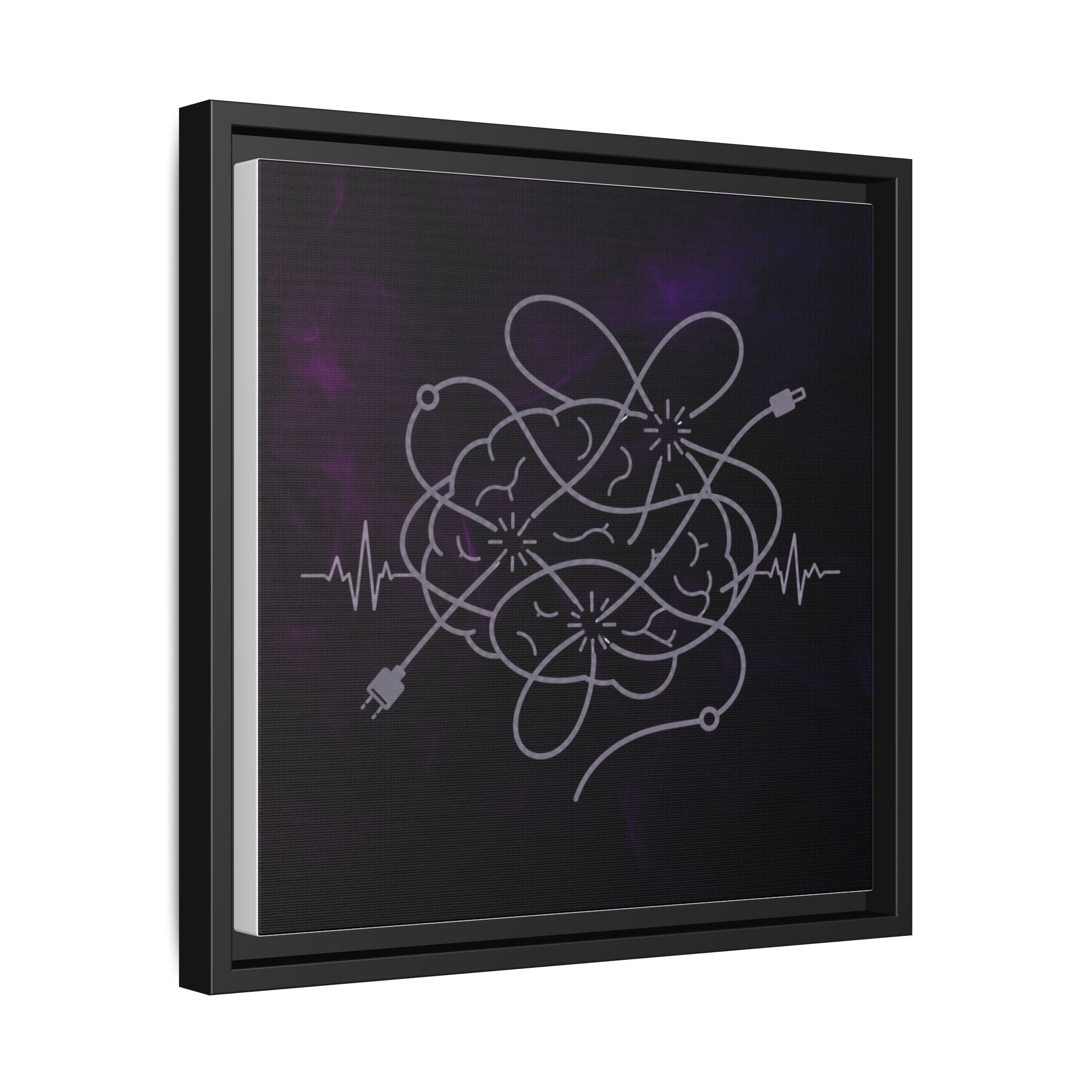 Tangled Brain Epilepsy Awareness Framed Canvas Print