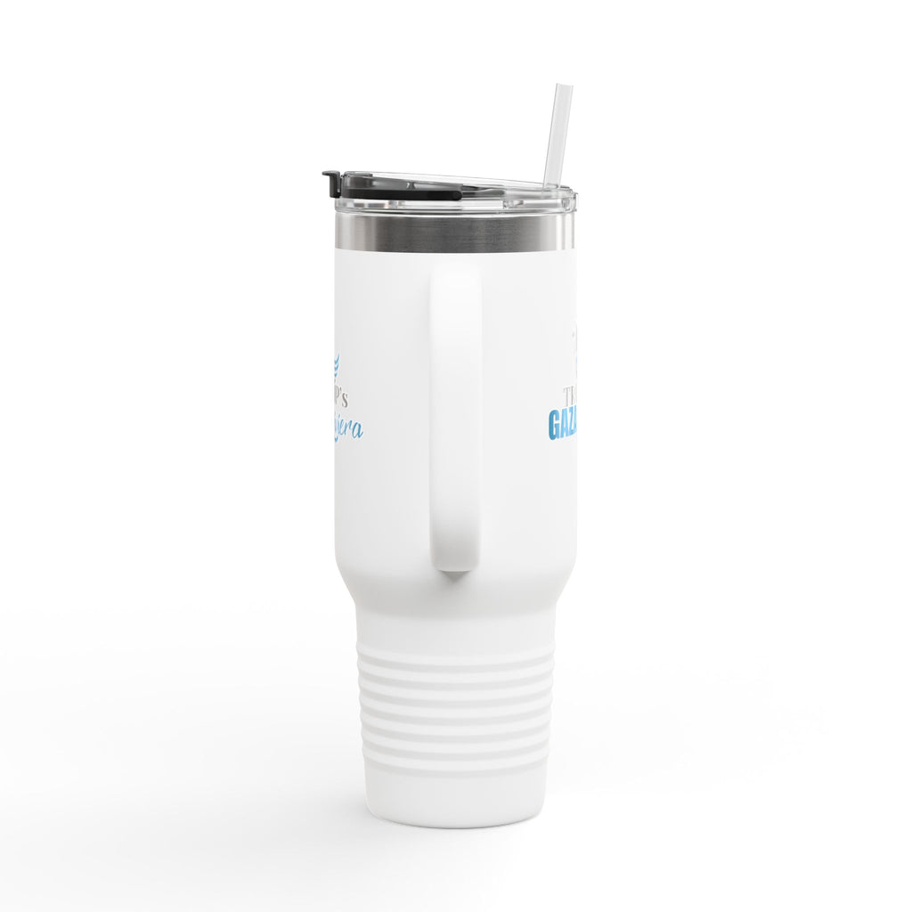 40oz Trump's Gaza Riviera Tumbler with Straw