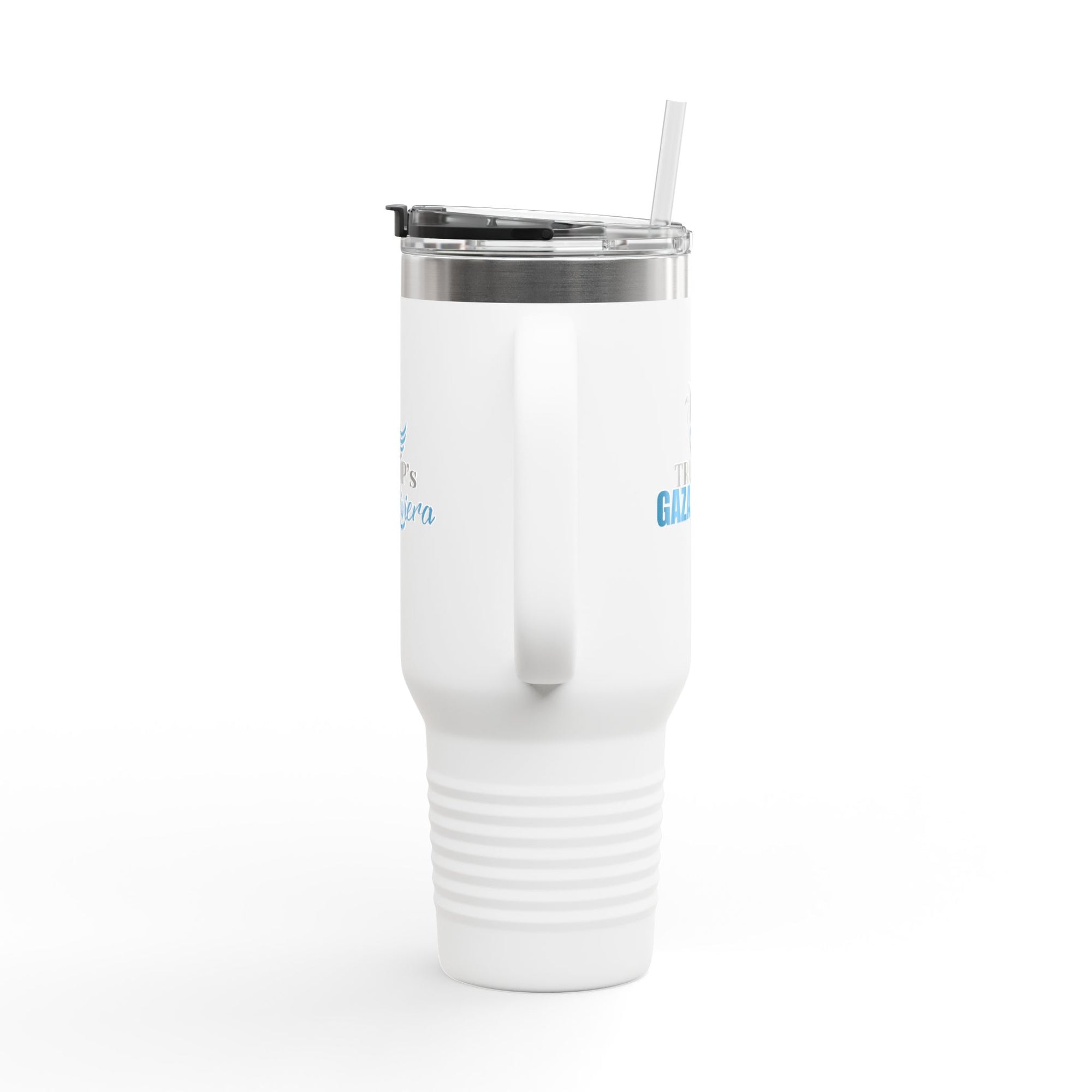40oz Trump's Gaza Riviera Tumbler with Straw