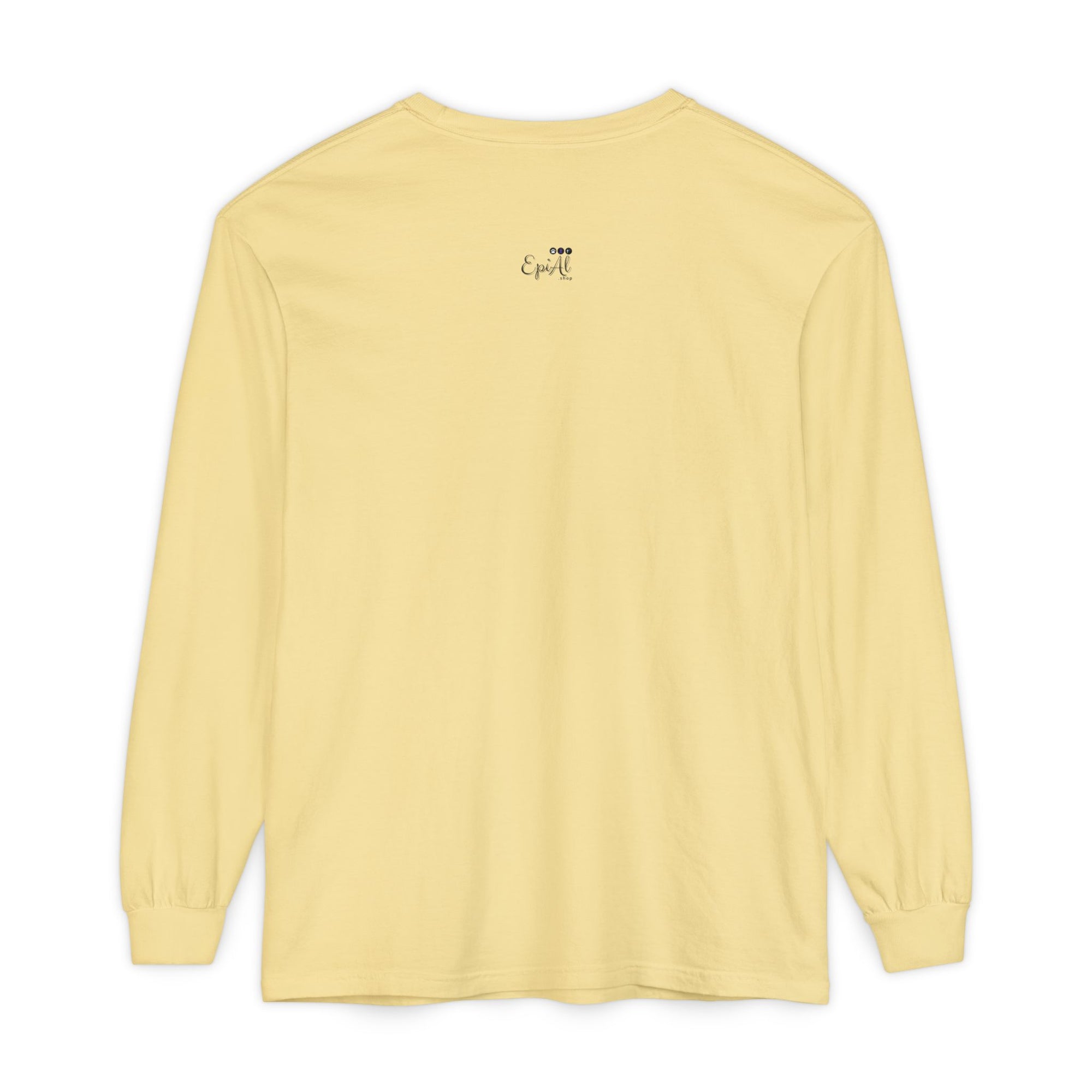 Whimsical Long Sleeve T-Shirt with Giant Cat Design