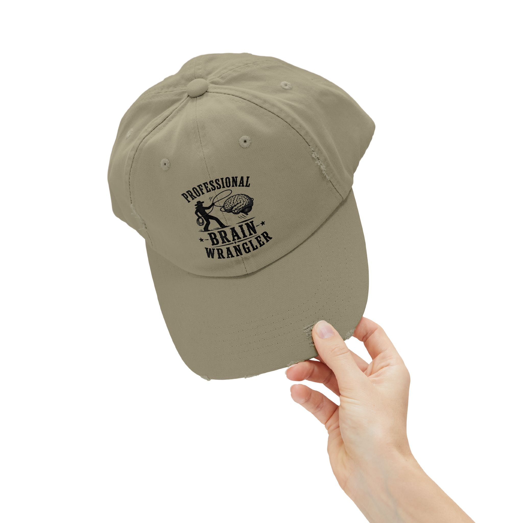 Professional Brain Wrangler Distressed Cap