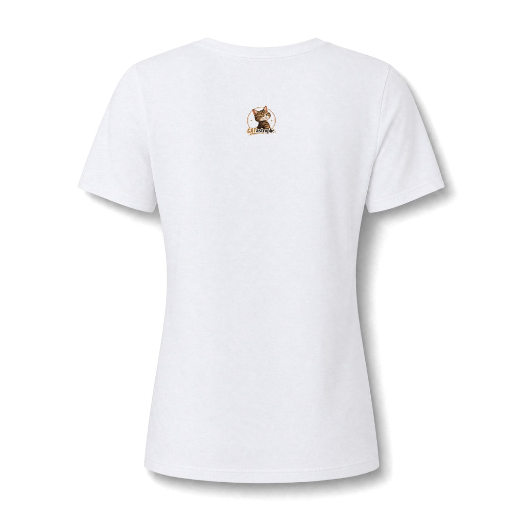 CATastrophe Women’s Relaxed V-Neck T-Shirt