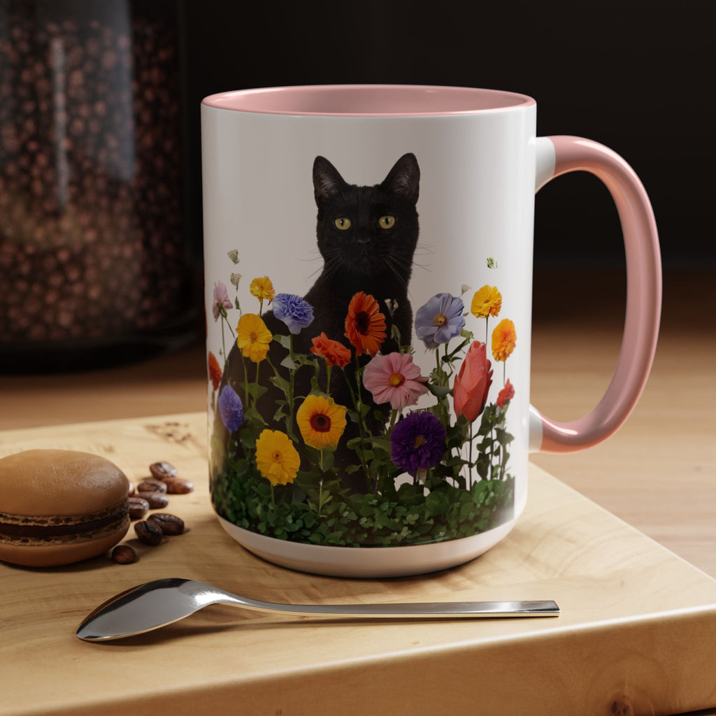 Floral Cats Coffee Mug - 11 oz/15 oz