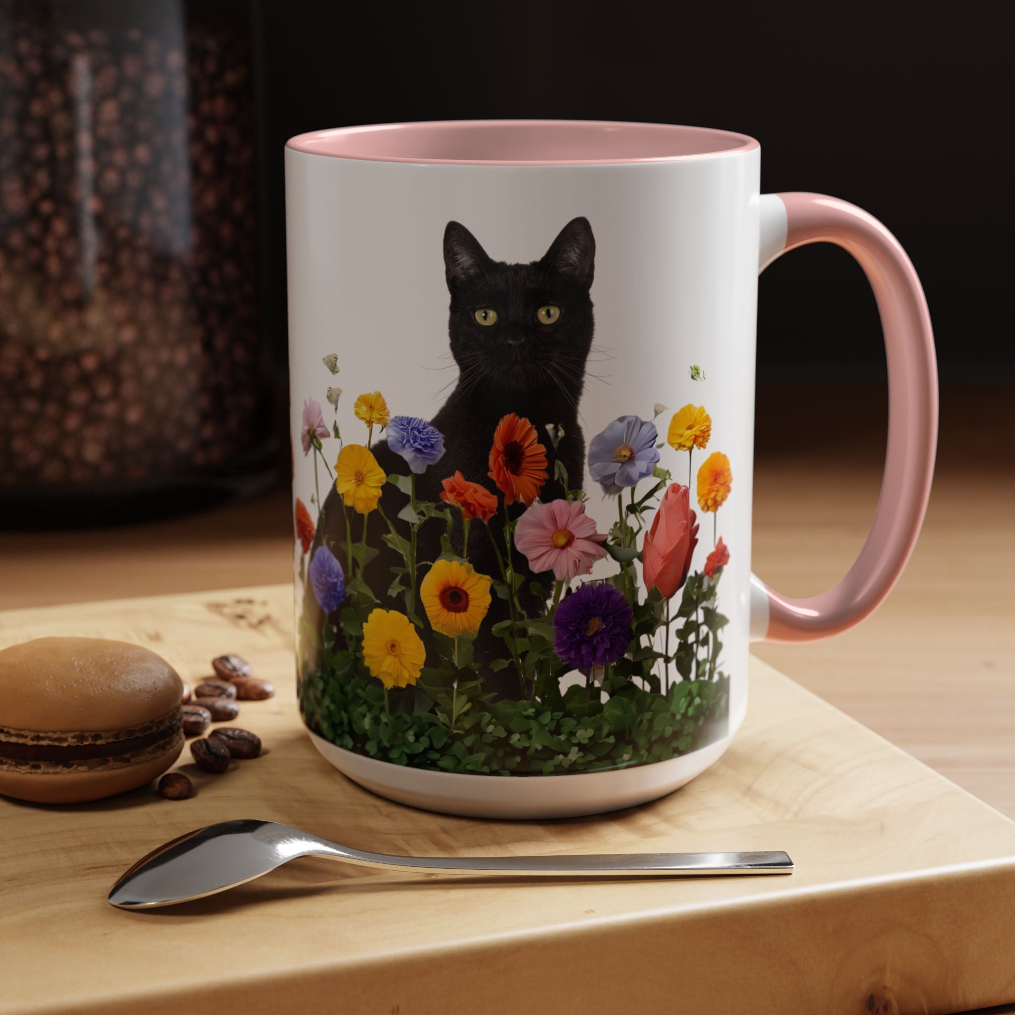 Floral Cats Coffee Mug - 11 oz/15 oz