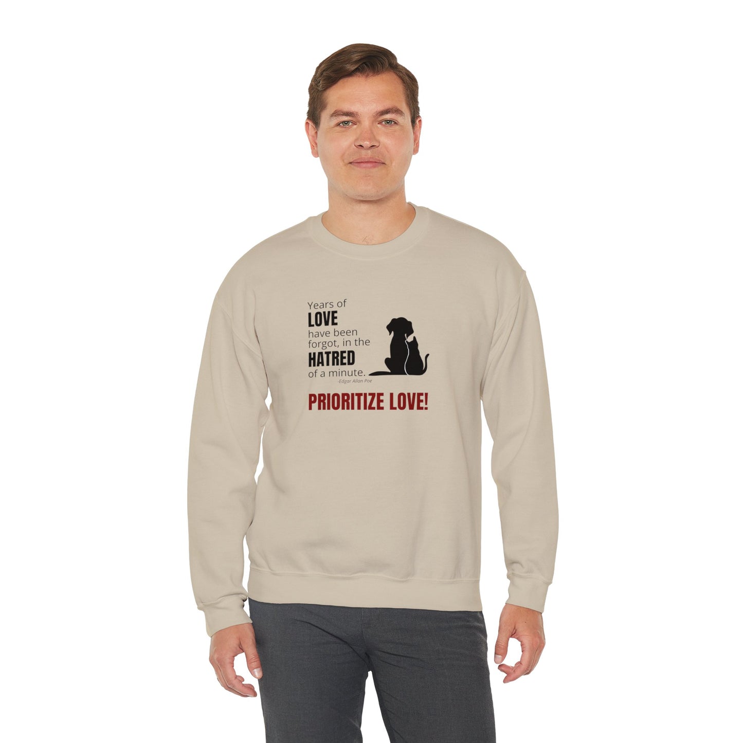 Prioritize Love Unisex Heavy Blend™ Crewneck Sweatshirt