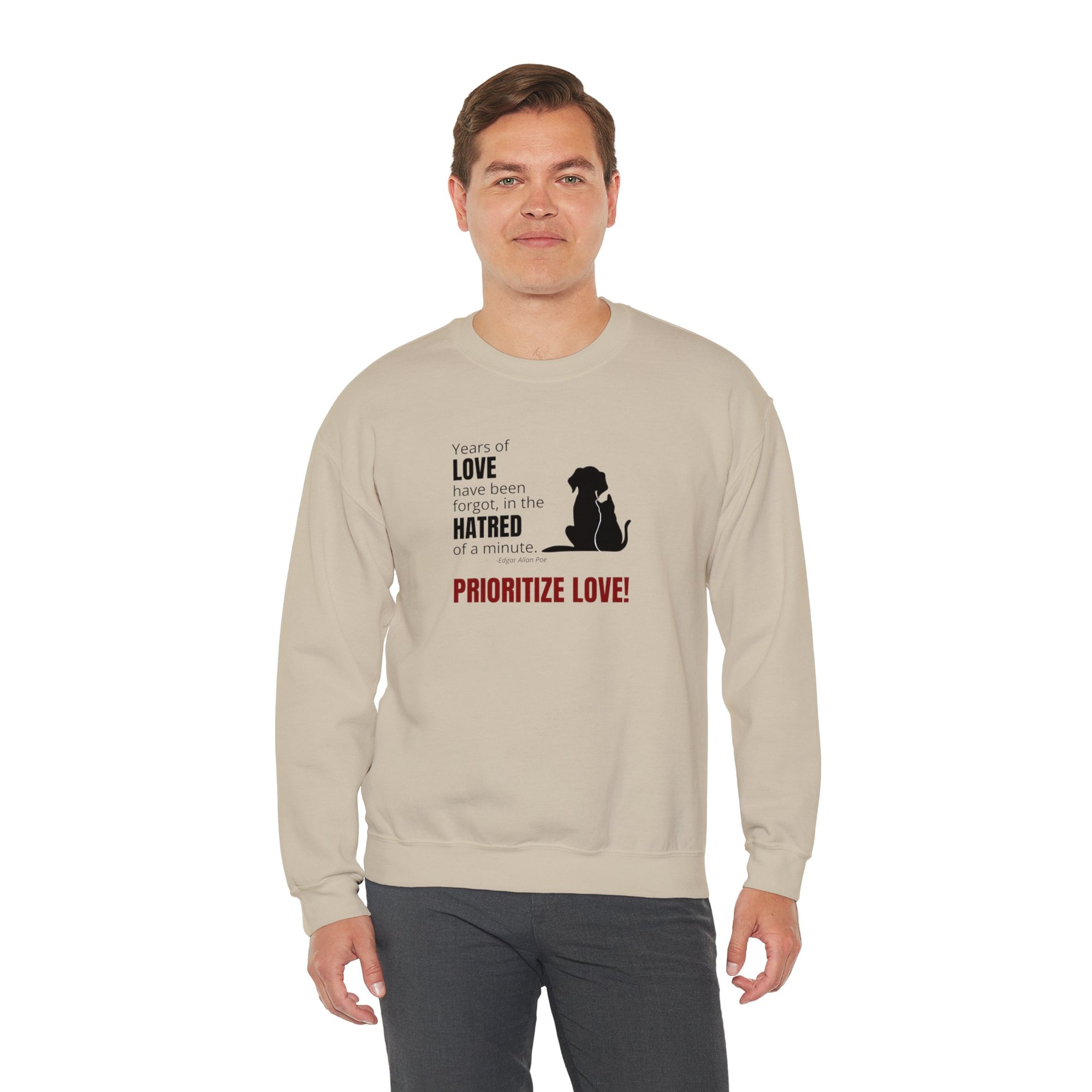 Prioritize Love Unisex Heavy Blend™ Crewneck Sweatshirt