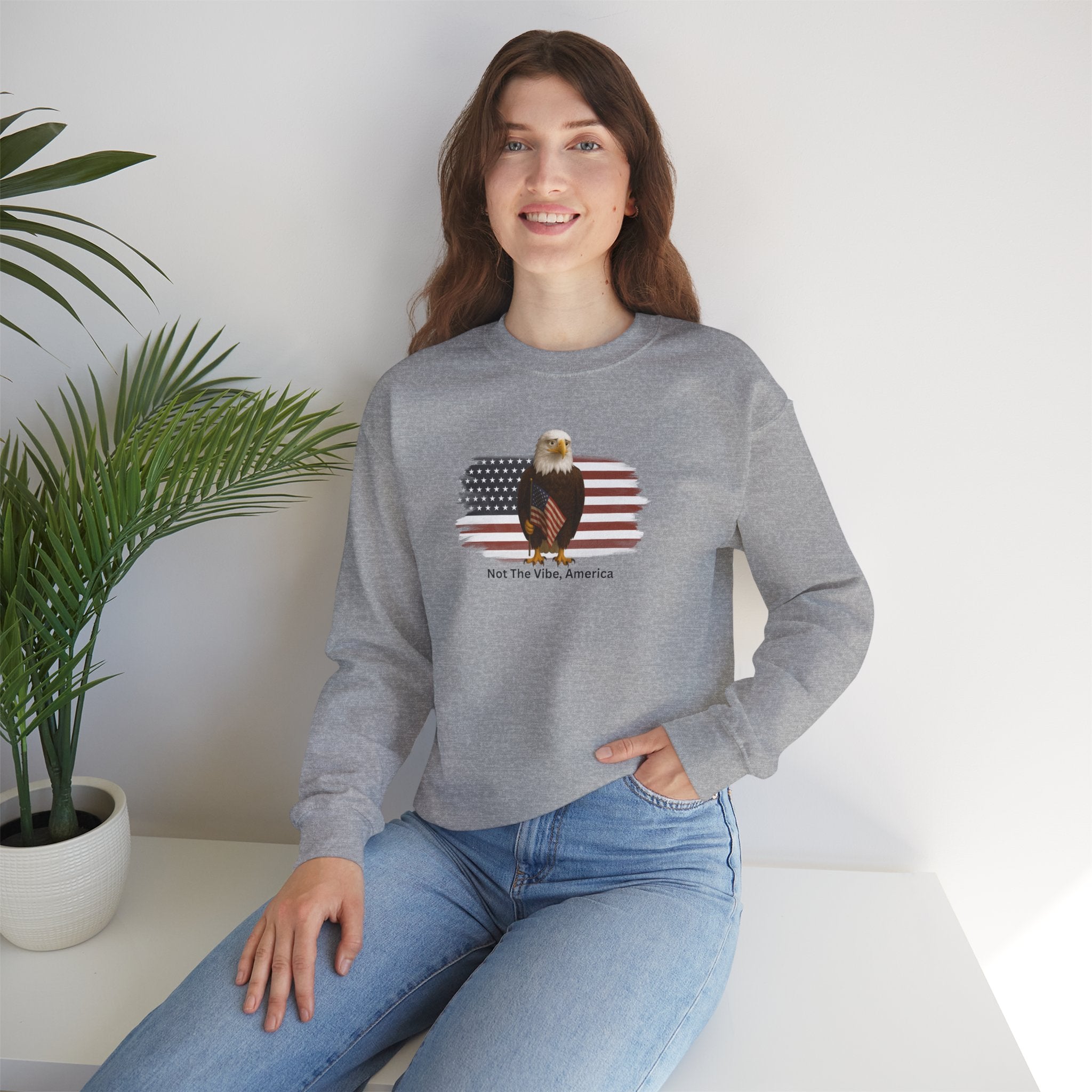 Not the Vibe, America – Political Parody Crewneck Sweatshirt