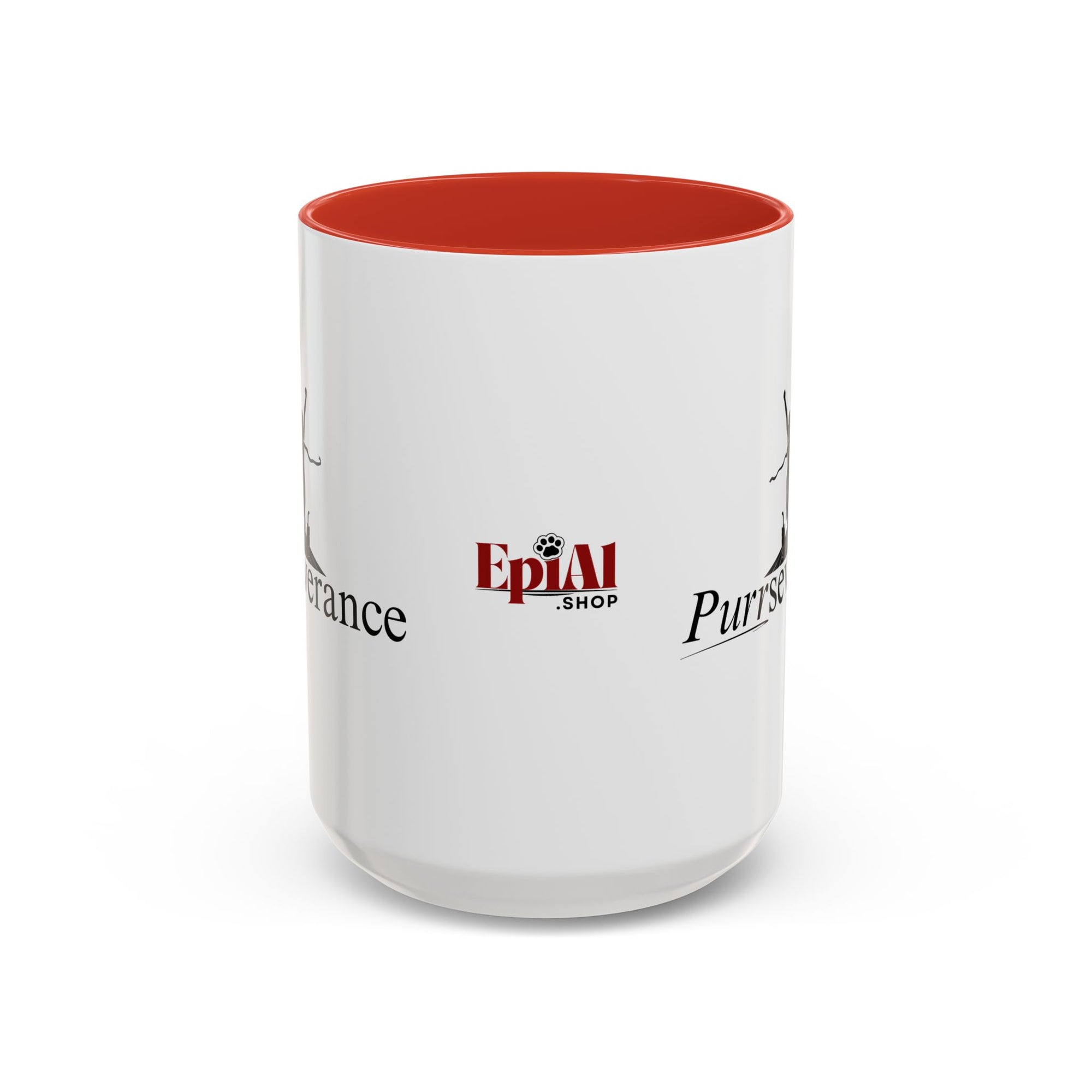 Purrseverance Accent Coffee Mug (11, 15oz)