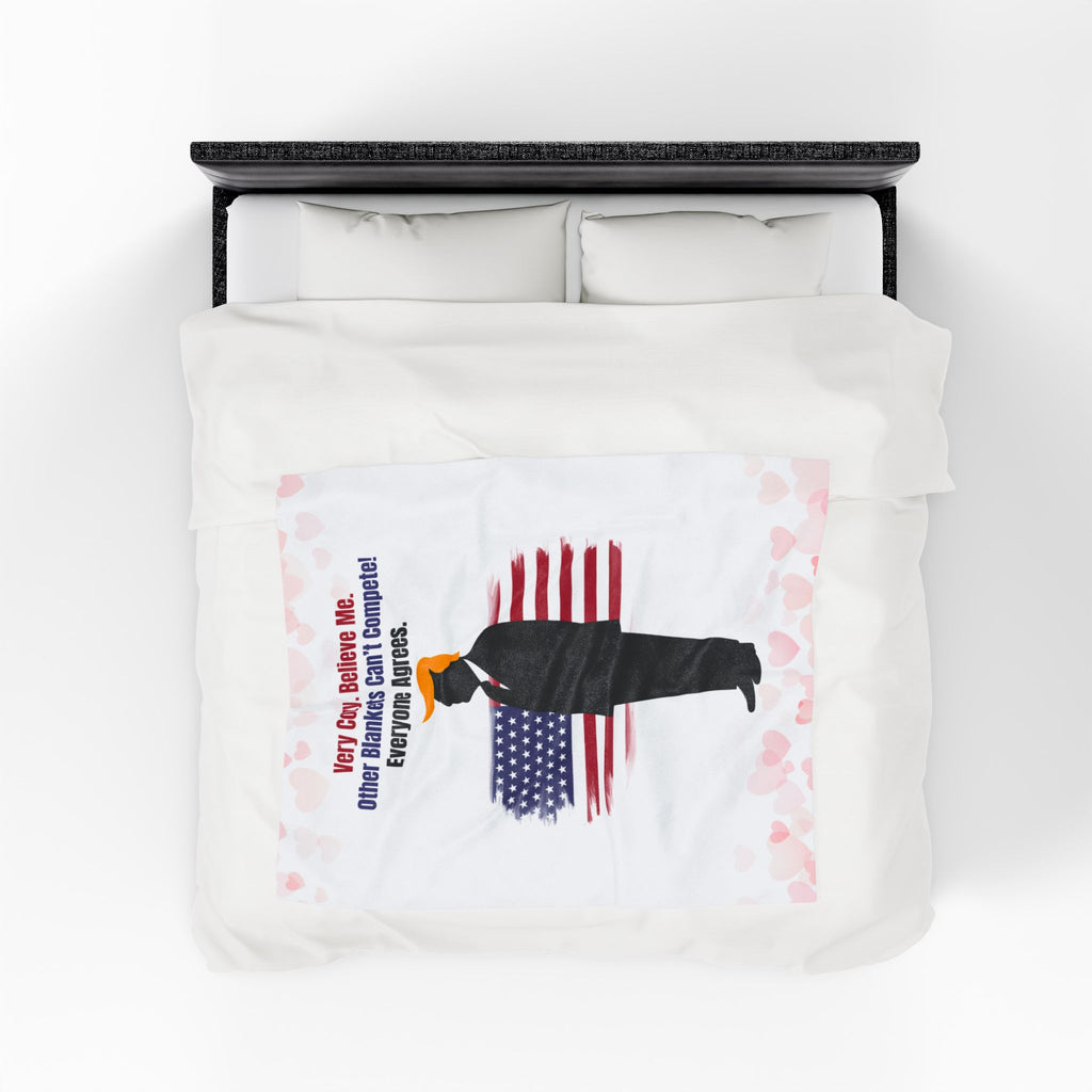Very Cozy. Believe Me. Political Parody Velveteen Blanket