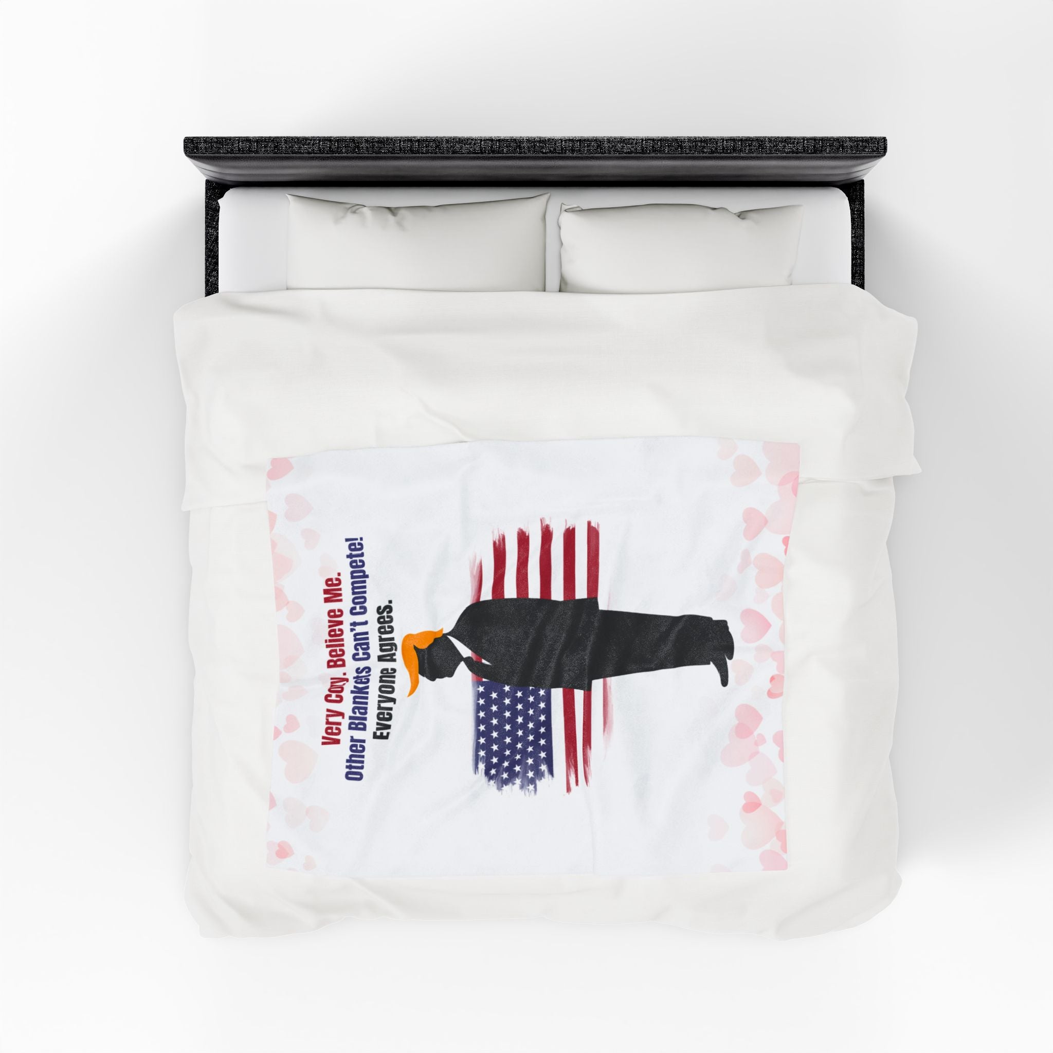 Very Cozy. Believe Me. Political Parody Velveteen Blanket