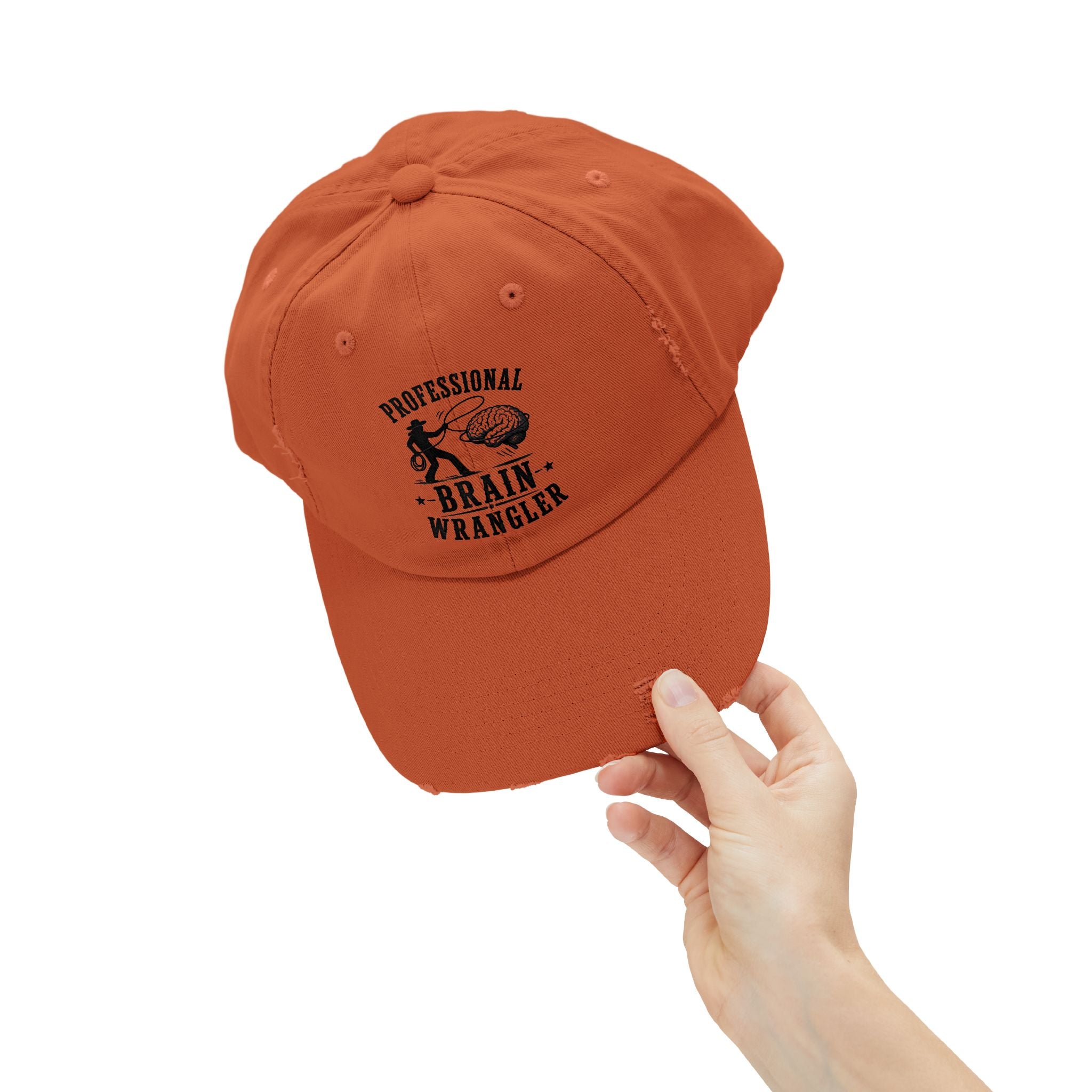 Professional Brain Wrangler Distressed Cap