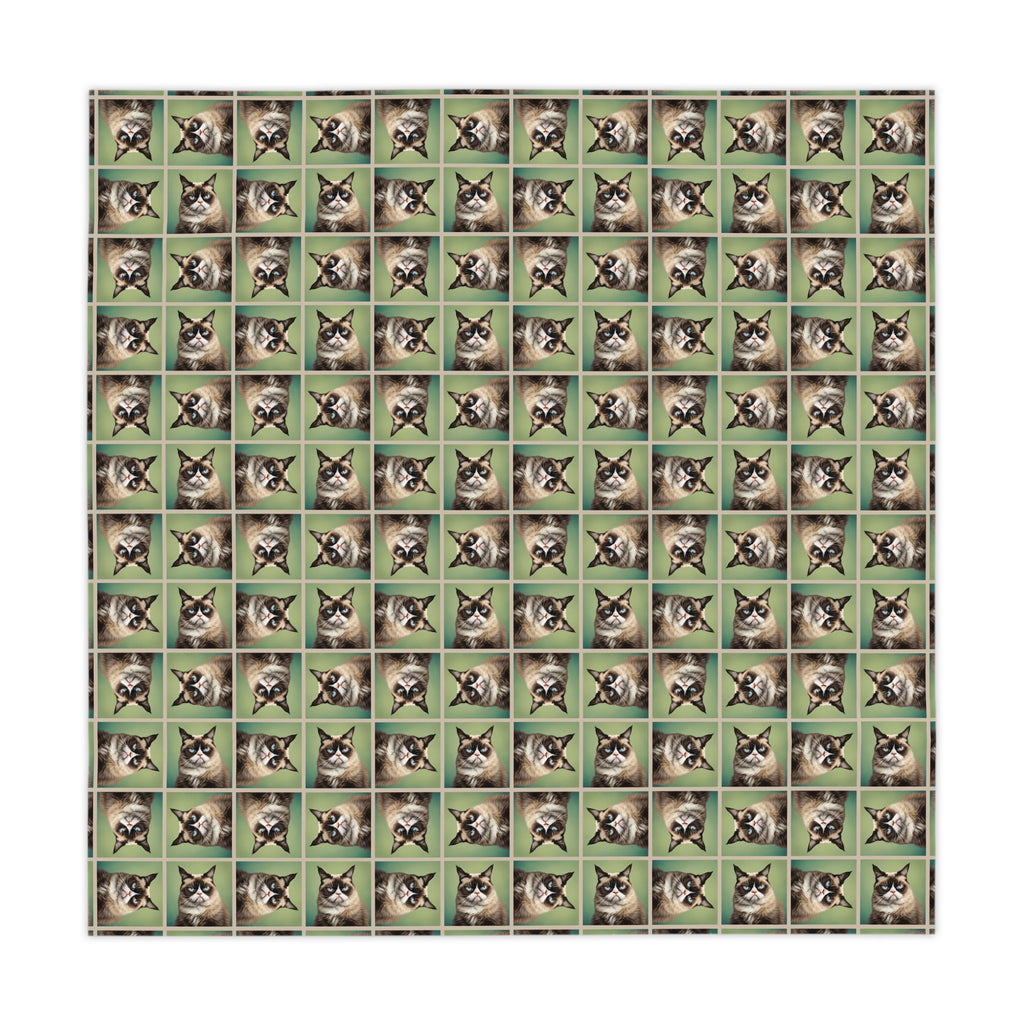 Whimsical Cat Tablecloth - Perfect for Pet Lovers | Unique Dining Decor