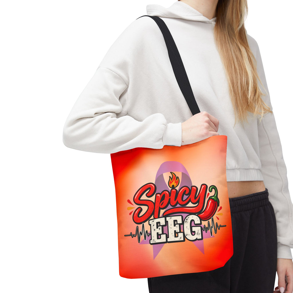 Spicy EEG Epilepsy Awareness Tote Bag | Funny Seizure Warrior Carryall