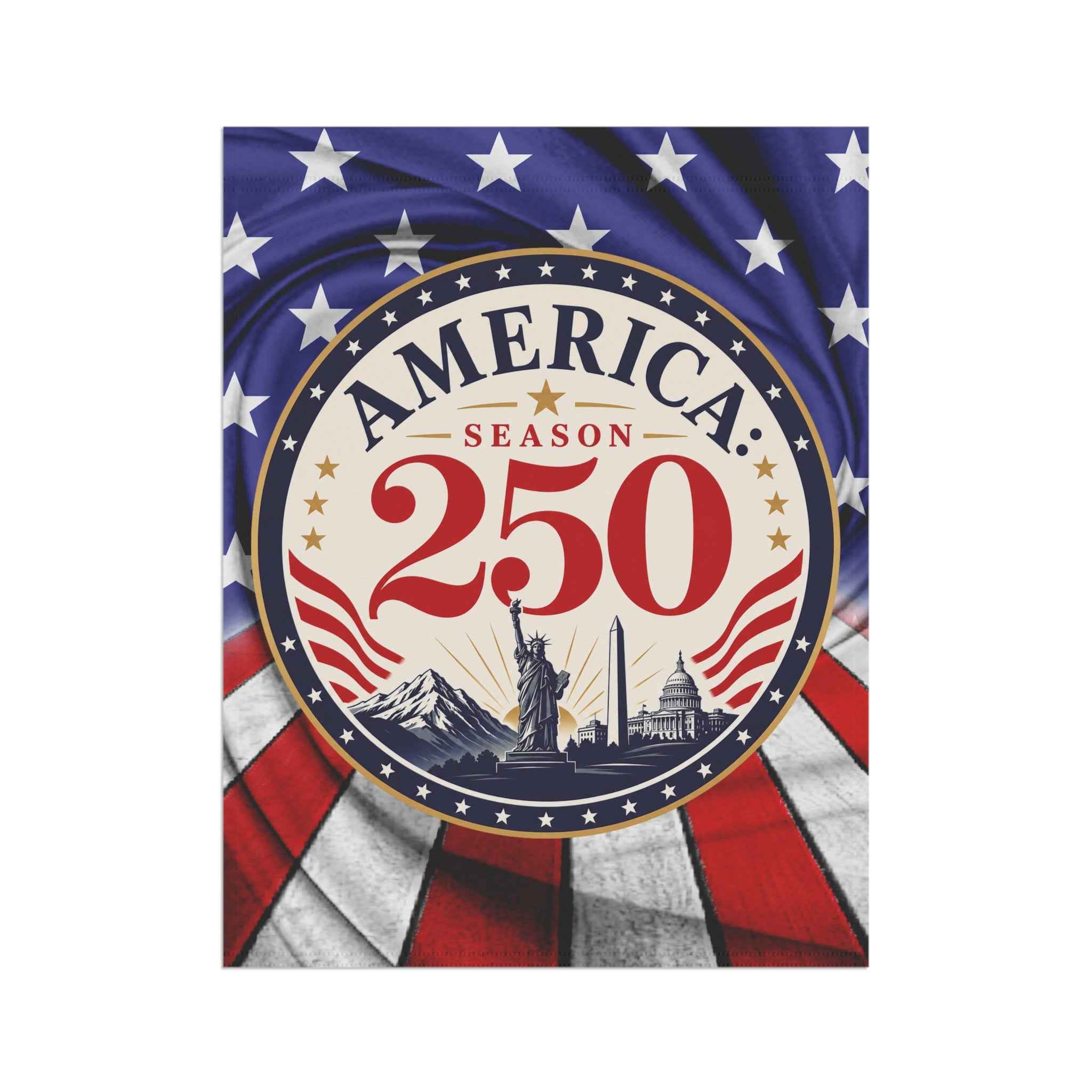 America 250 Commemorative Garden Flag | Patriotic Double-Sided Outdoor House Banner