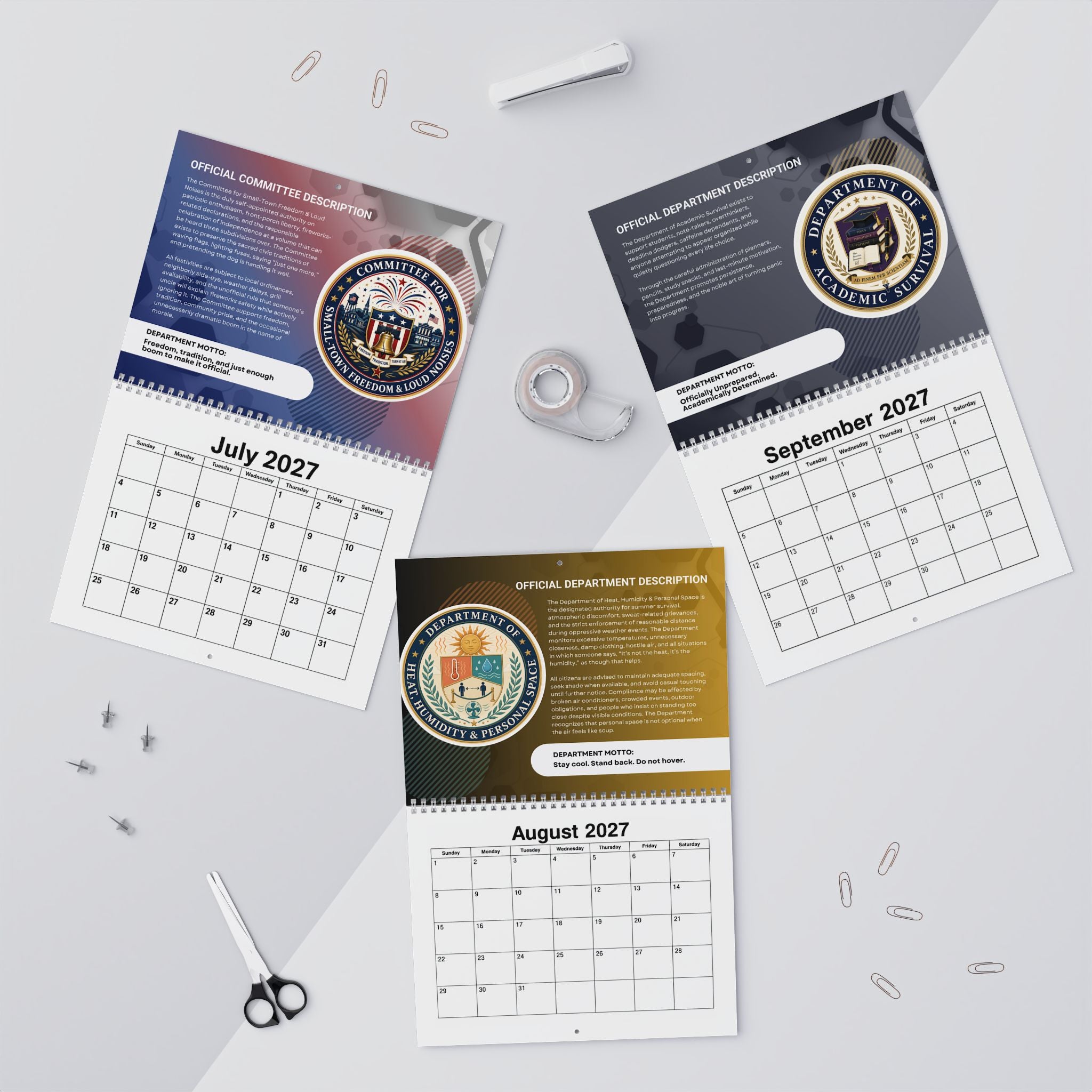 The Officially Unofficial 2027 Wall Calendar