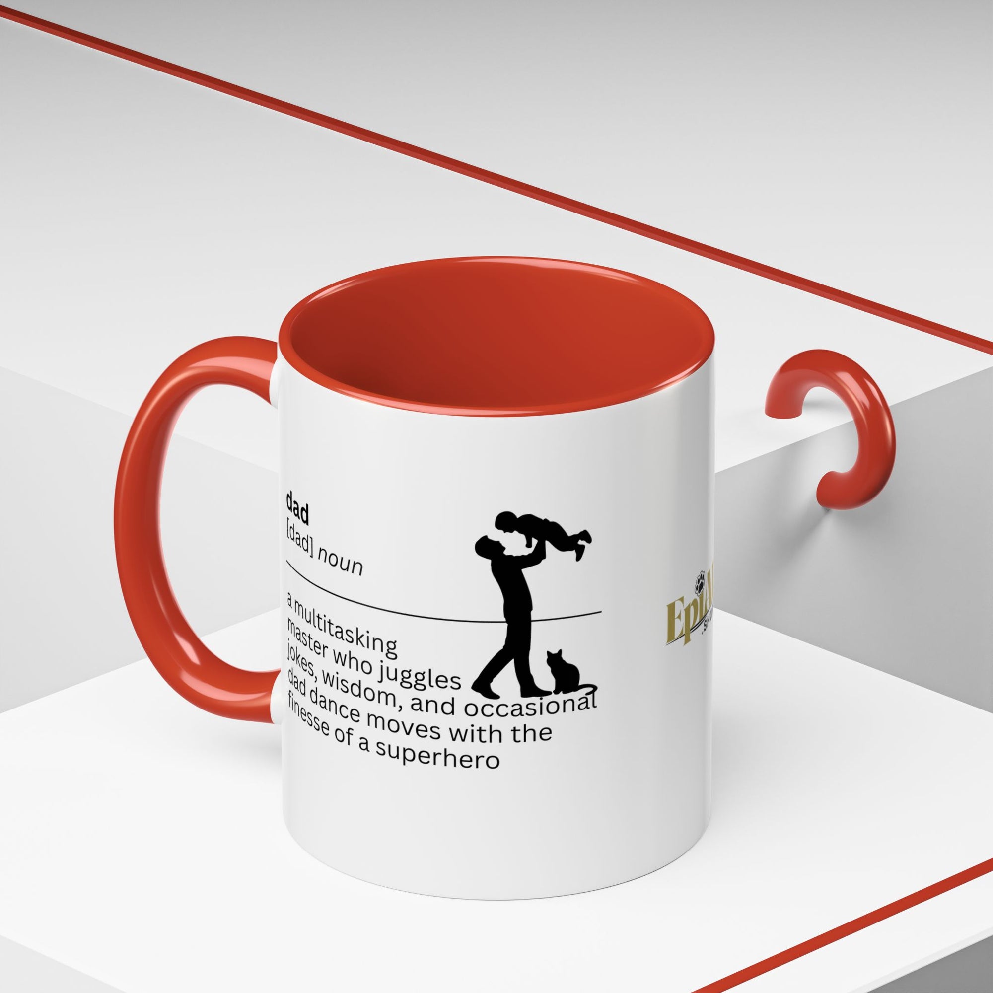 Dad Multitasking Accent Coffee Mug - Perfect Gift for Dads