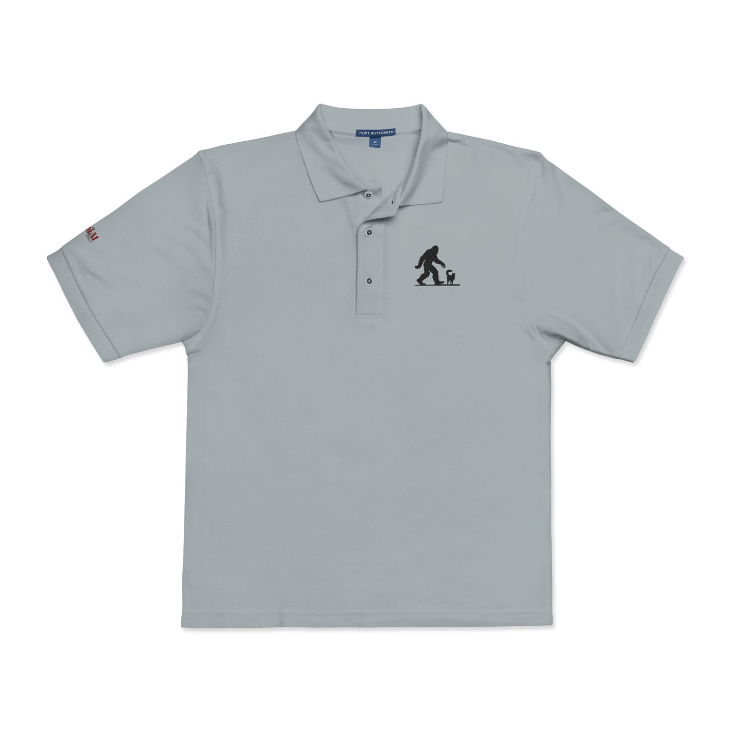 Classic Sasquatch's Cat Embroidered Unisex Polo Shirt