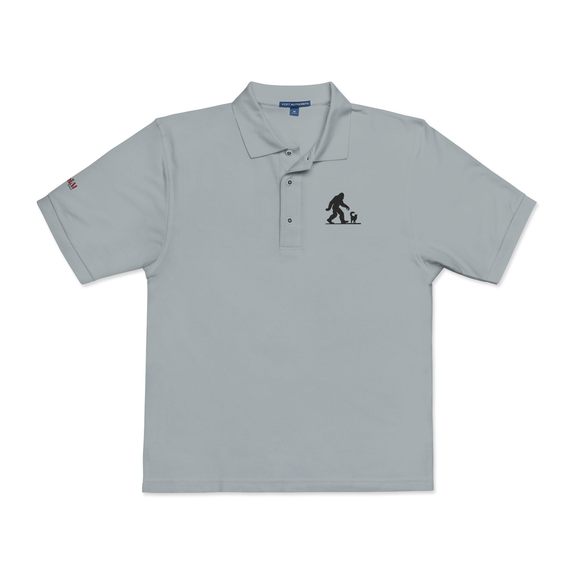 Classic Sasquatch's Cat Embroidered Unisex Polo Shirt
