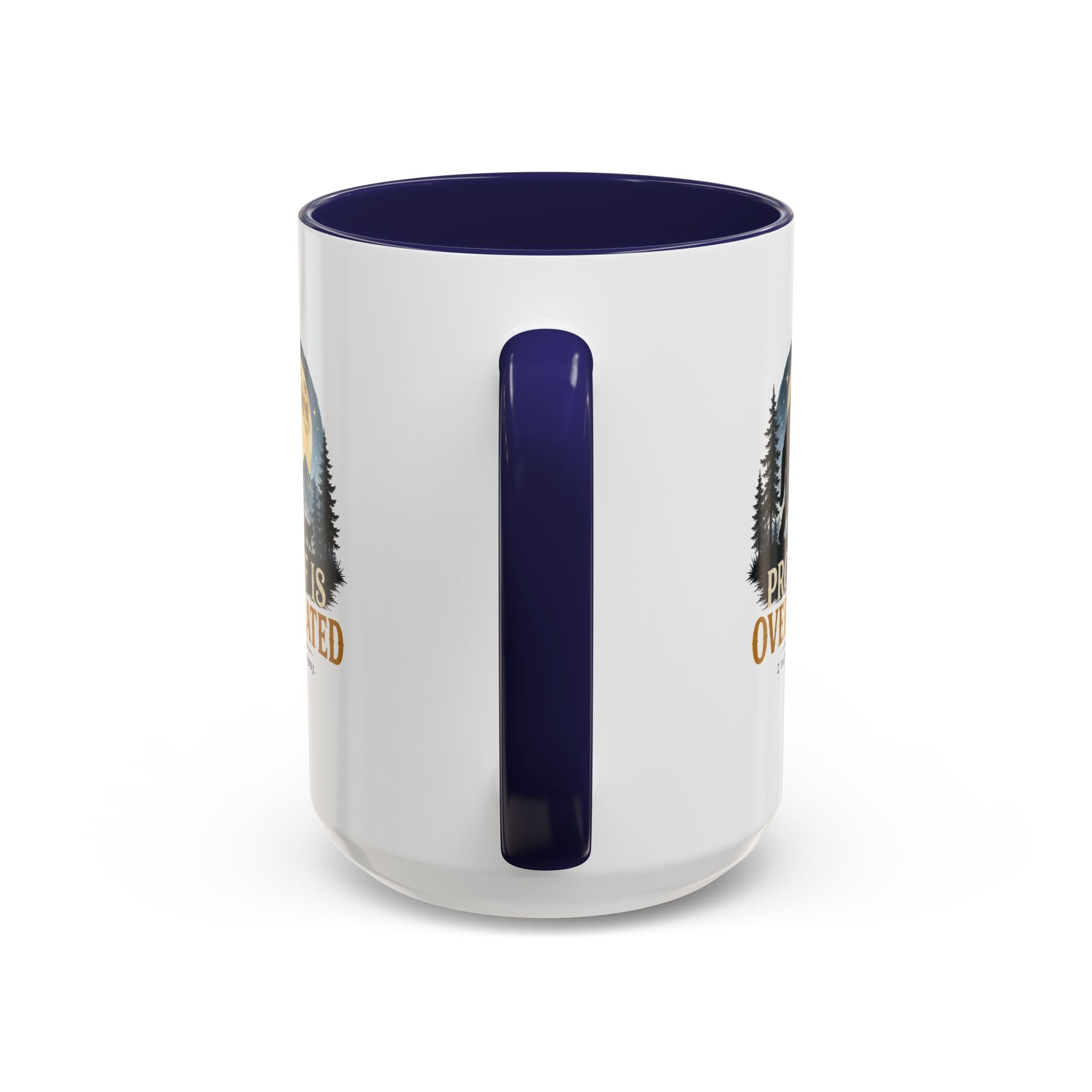 Proof Is Overrated Sasquatch & Black Cat Accent Mug